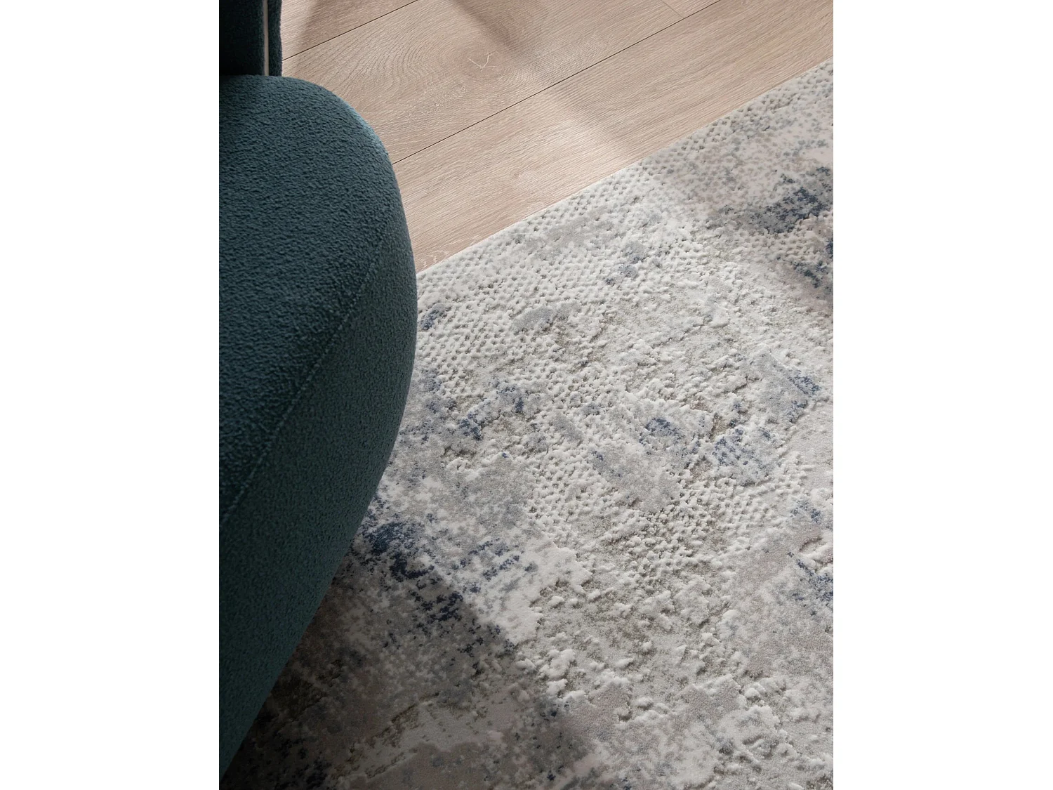 Tapijt 240x240 Blauw Davos Excellence