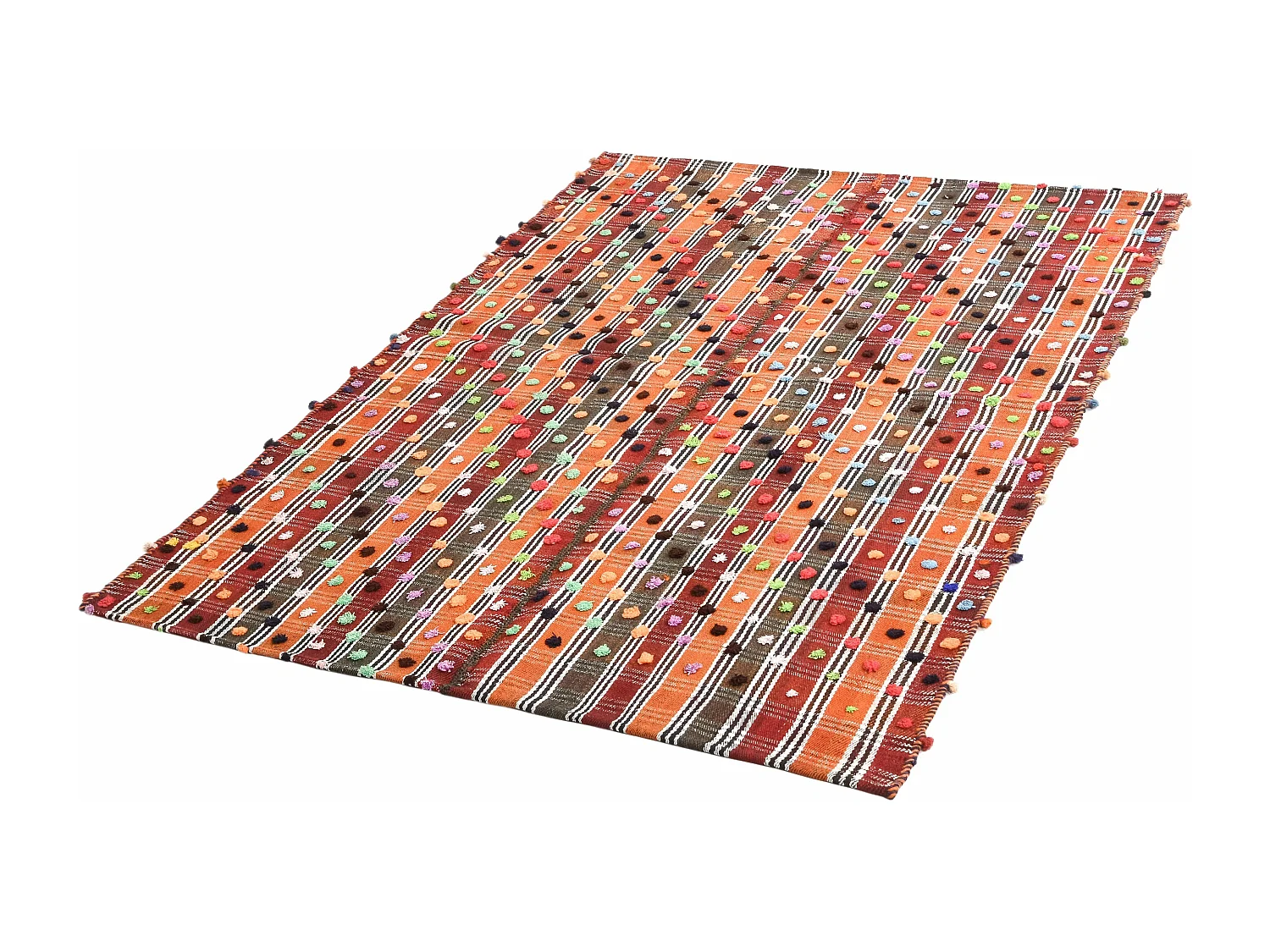 Tapis de laine 148x214 orange Jajim