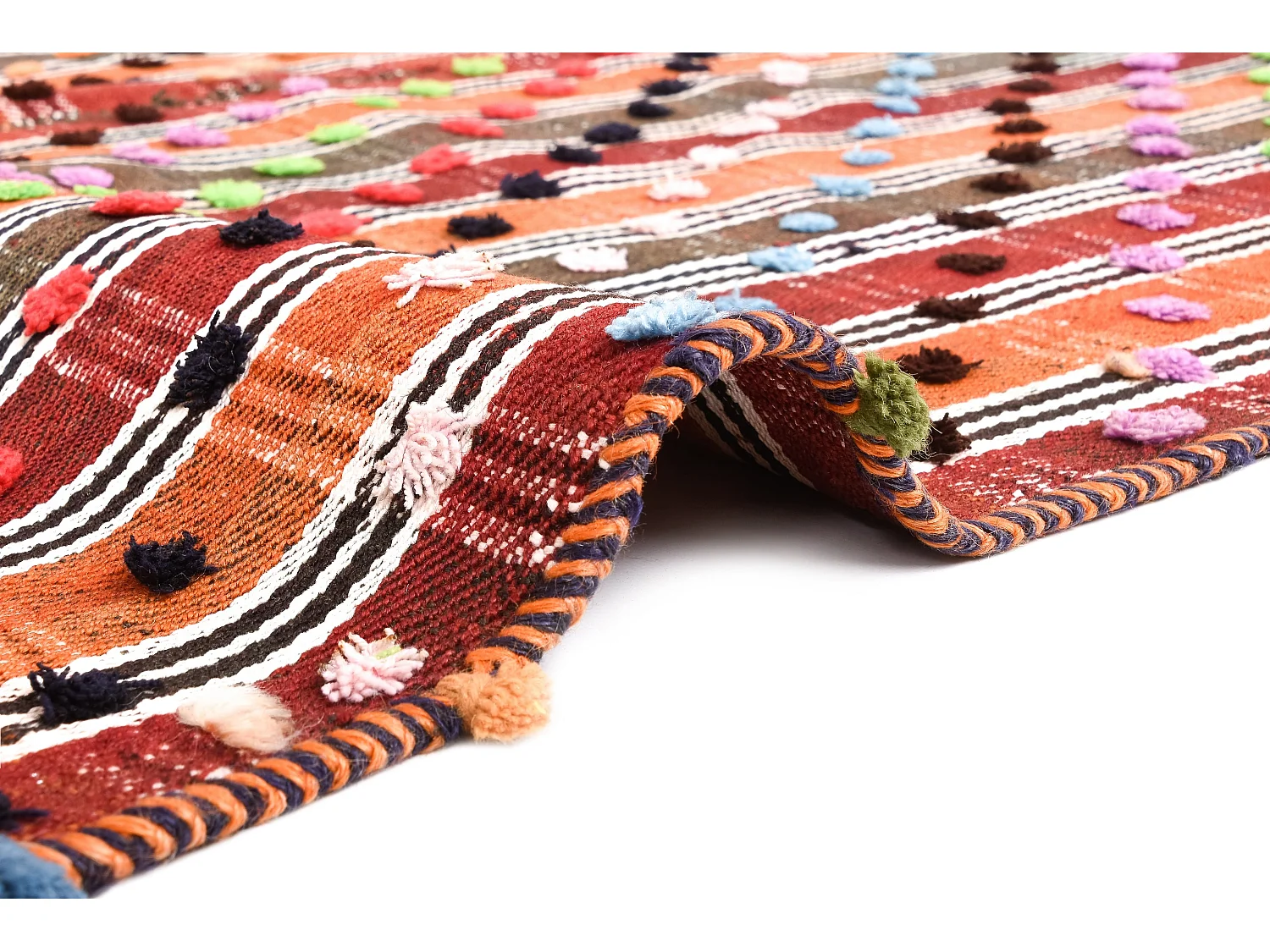 Tapis de laine 148x214 orange Jajim