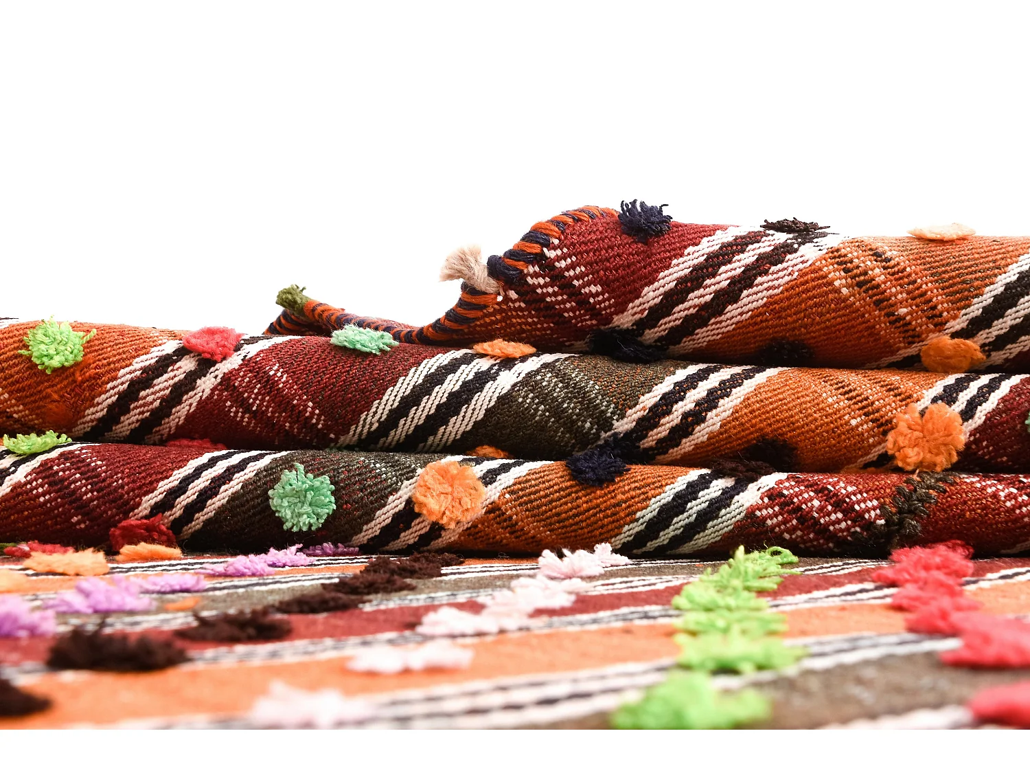 Tapis de laine 148x214 orange Jajim