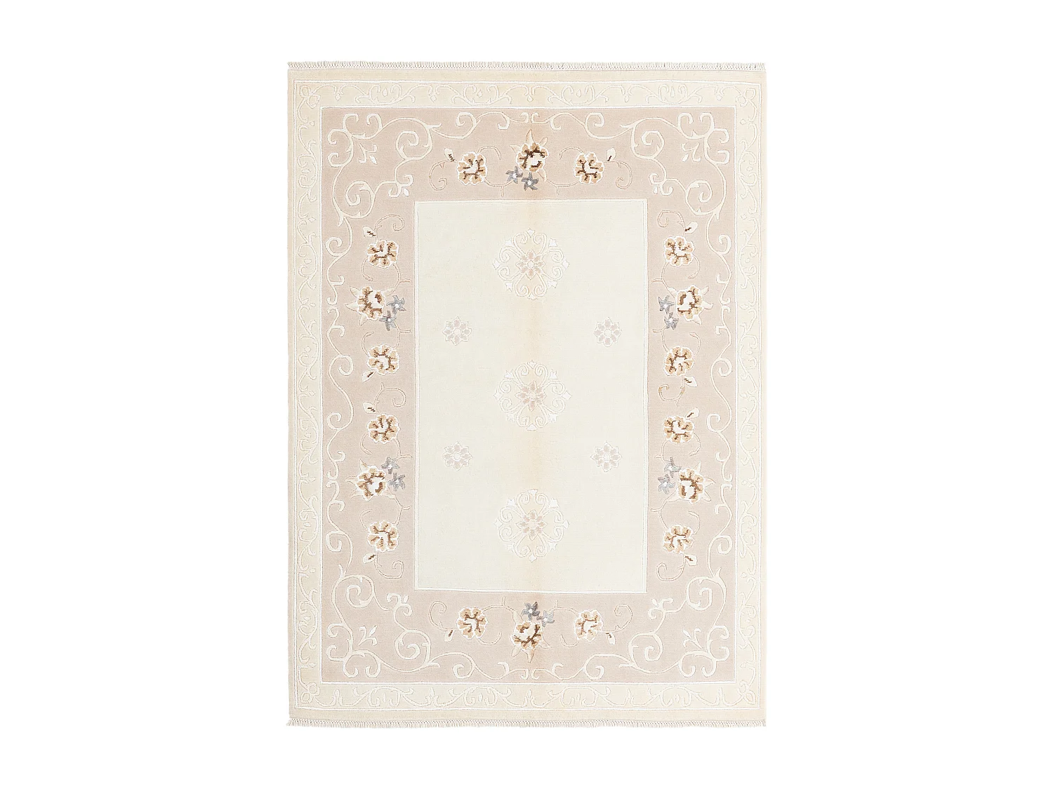 Tapis de laine 147x203 beige Darya