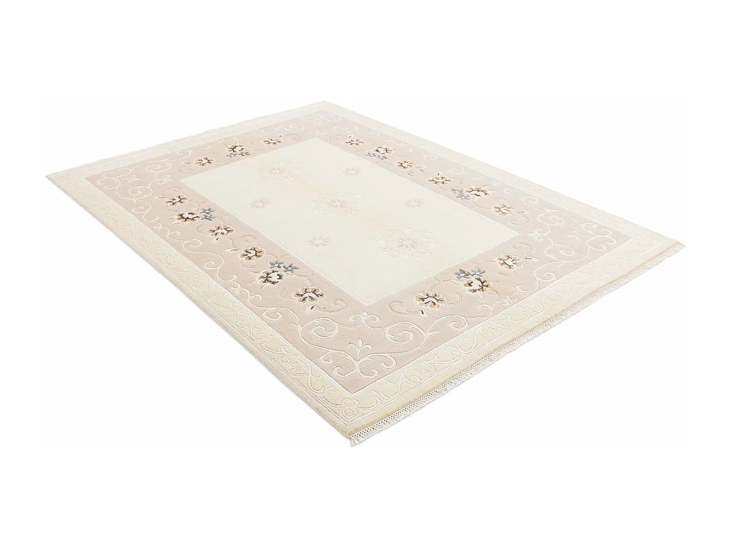 Tapis de laine 147x203 beige Darya