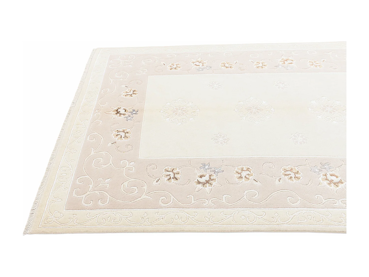 Tapis de laine 147x203 beige Darya