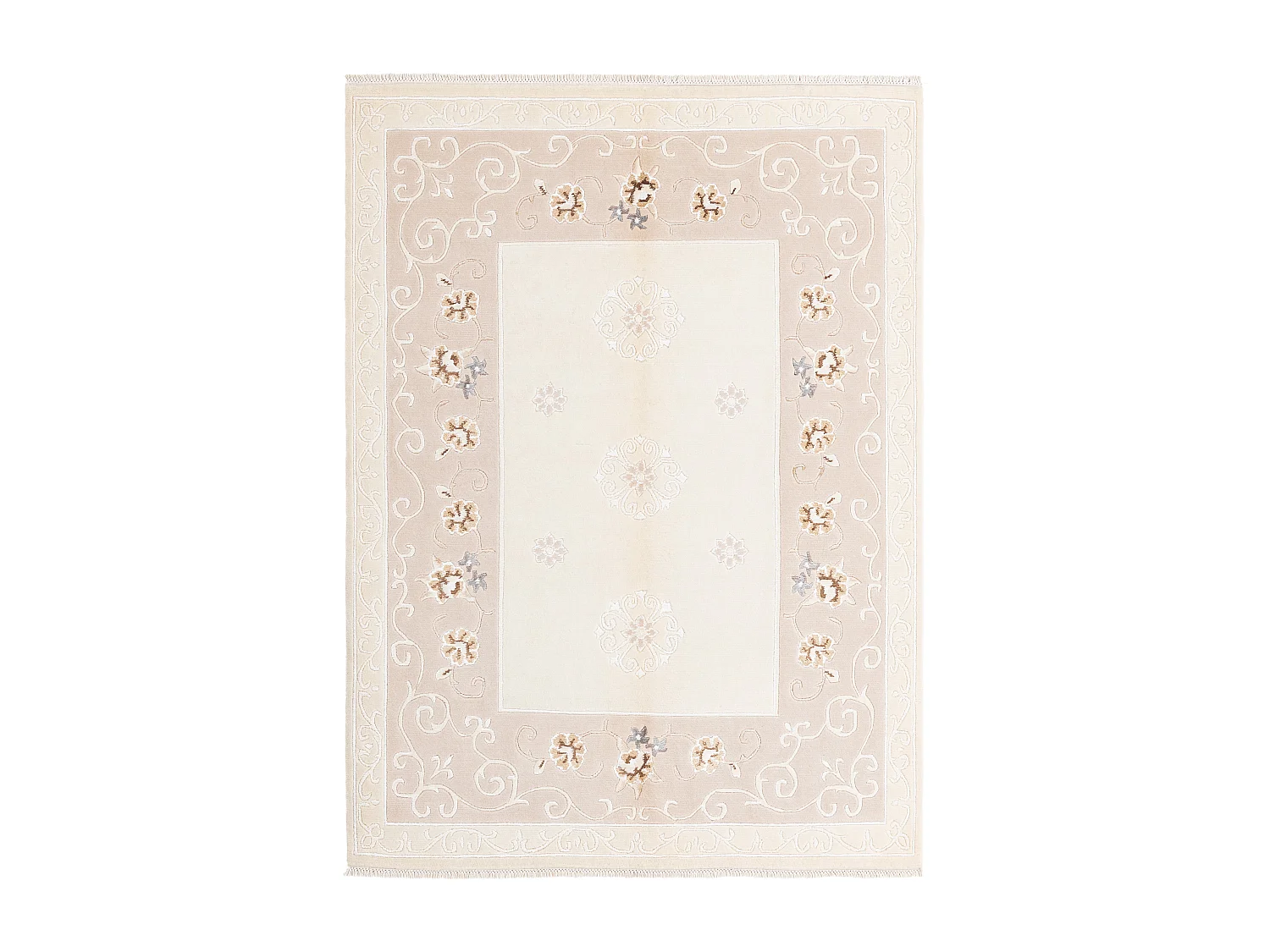Tapis de laine 147x203 beige Darya