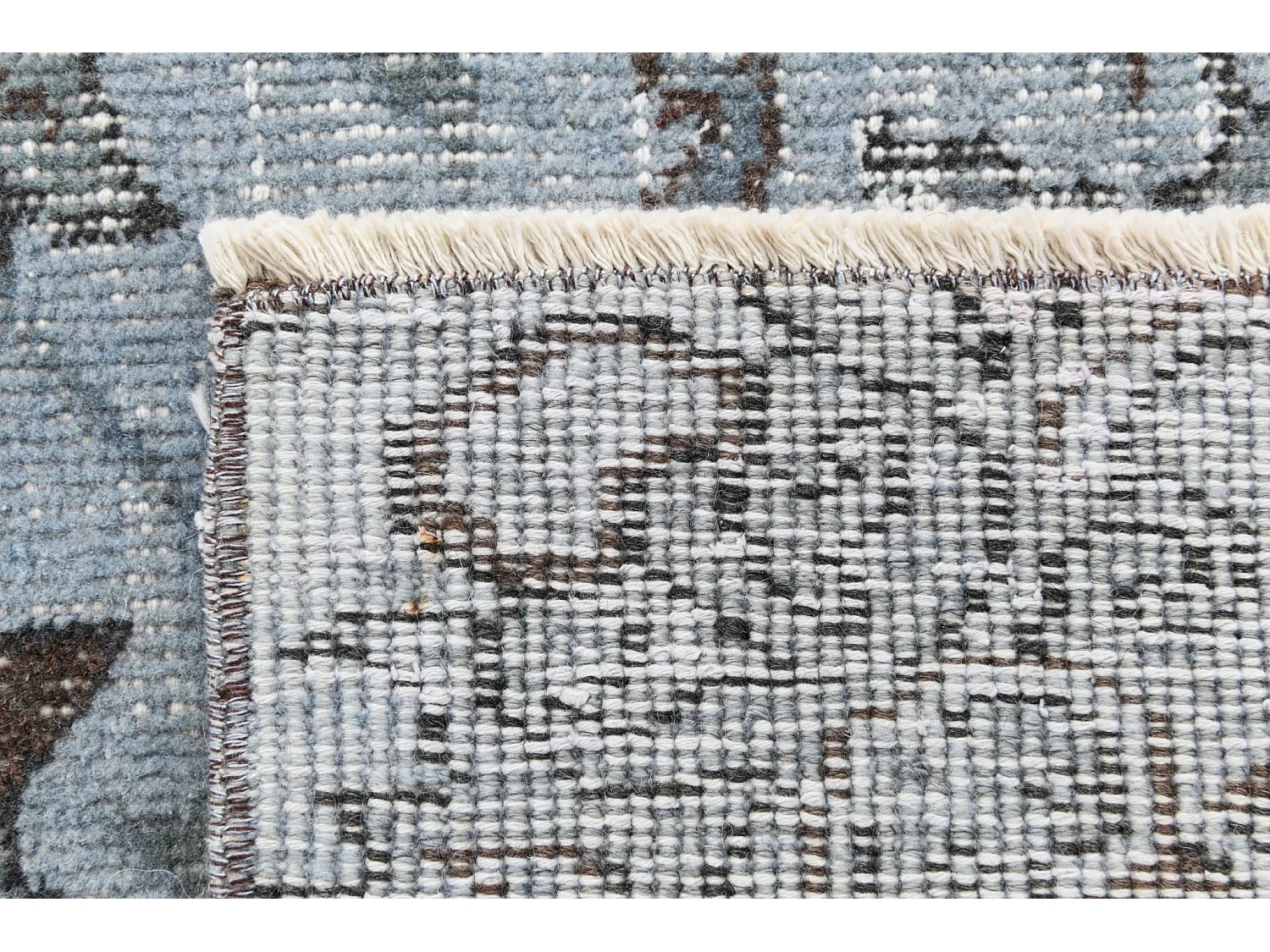 Tapis de laine 193x269 Bleu Ultra Vintage