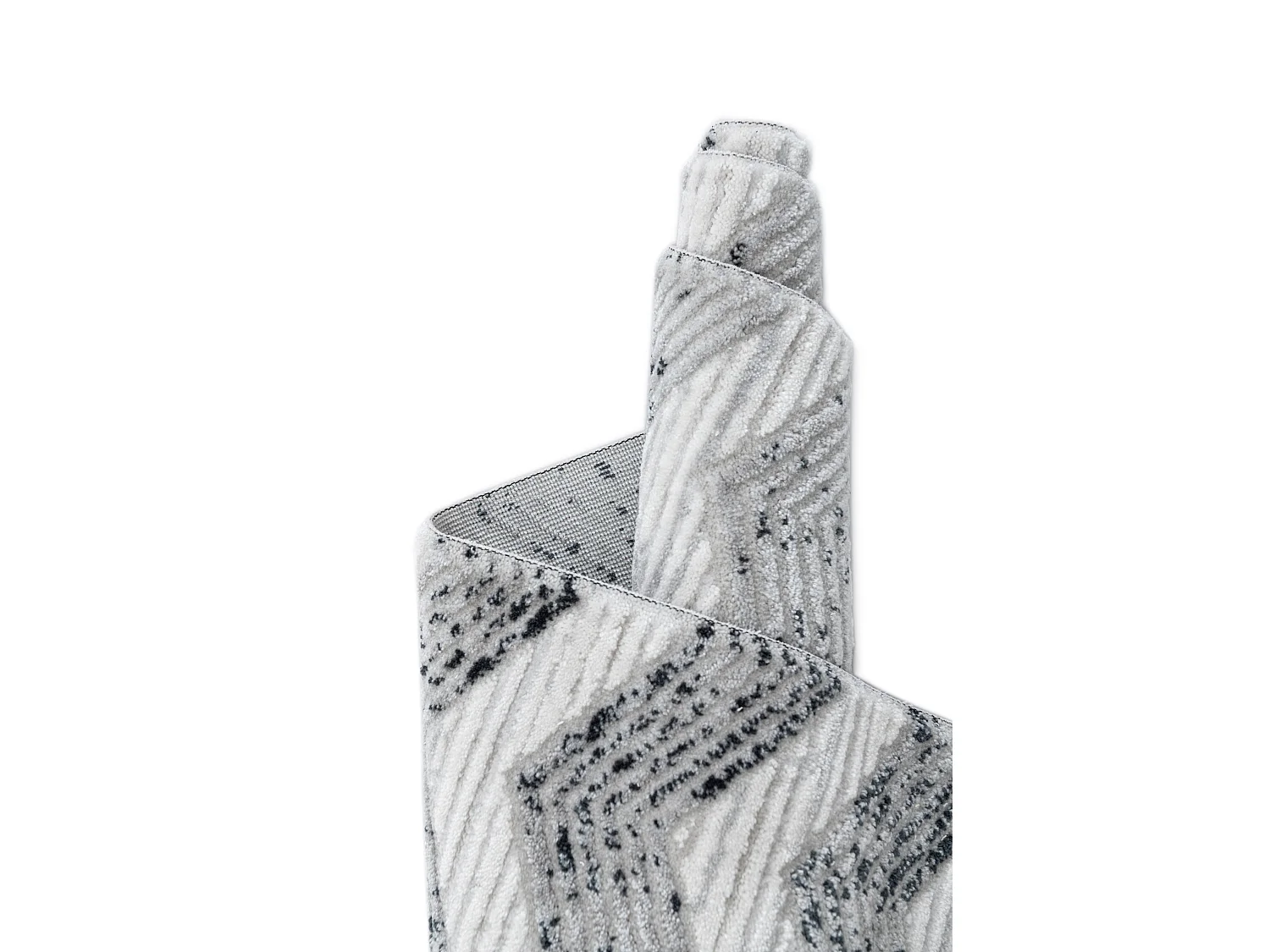 Tapis 80x305 gris noir Davos Charme