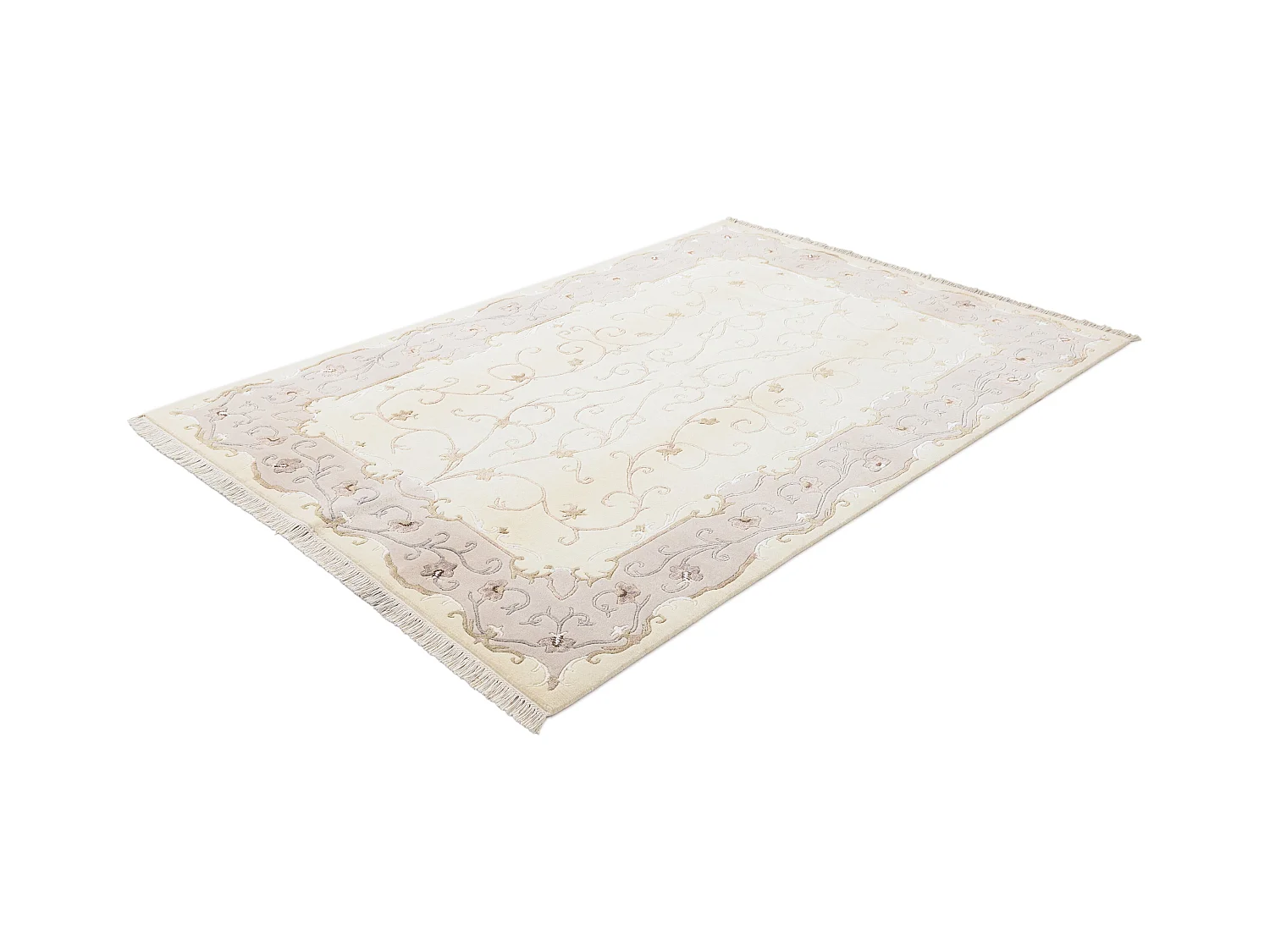 Tapis de laine 170x244 beige Darya