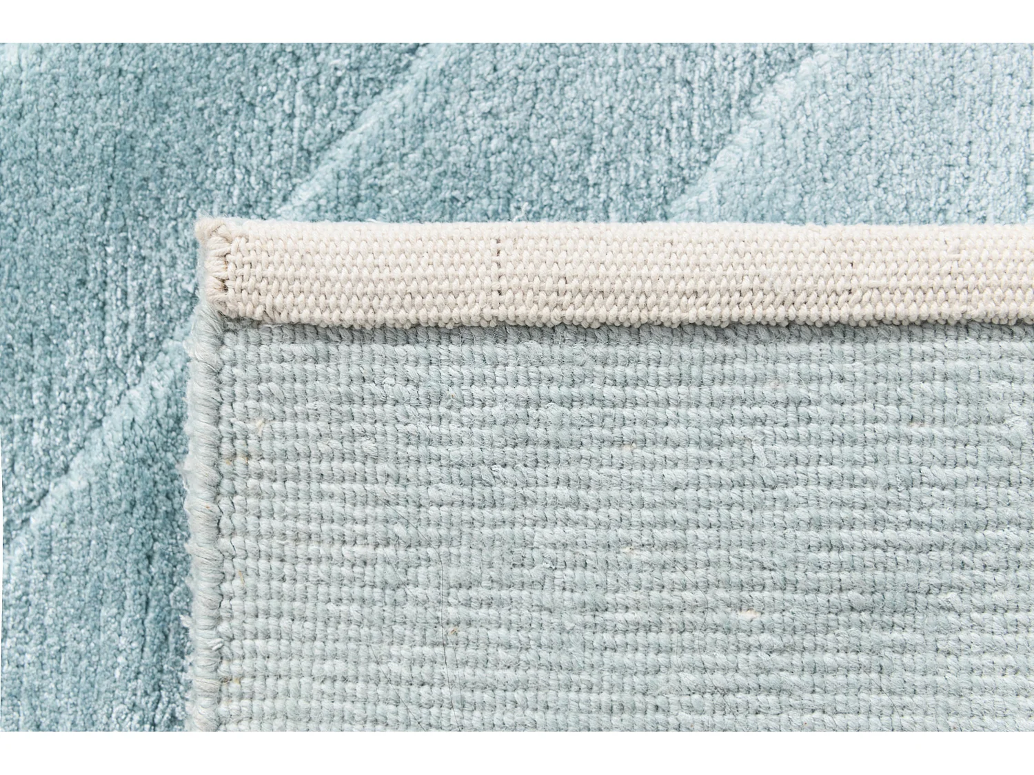 Tapis de couloir en laine 81x302 bleu Darya