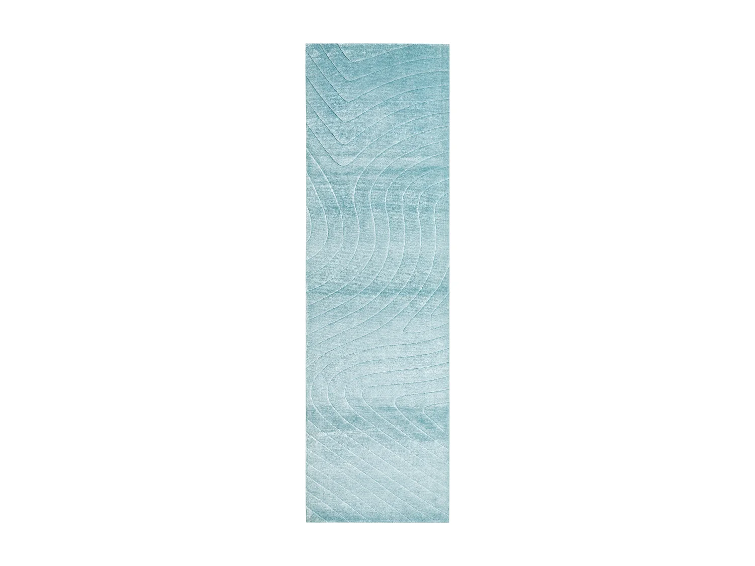 Tapis de couloir en laine 81x302 bleu Darya