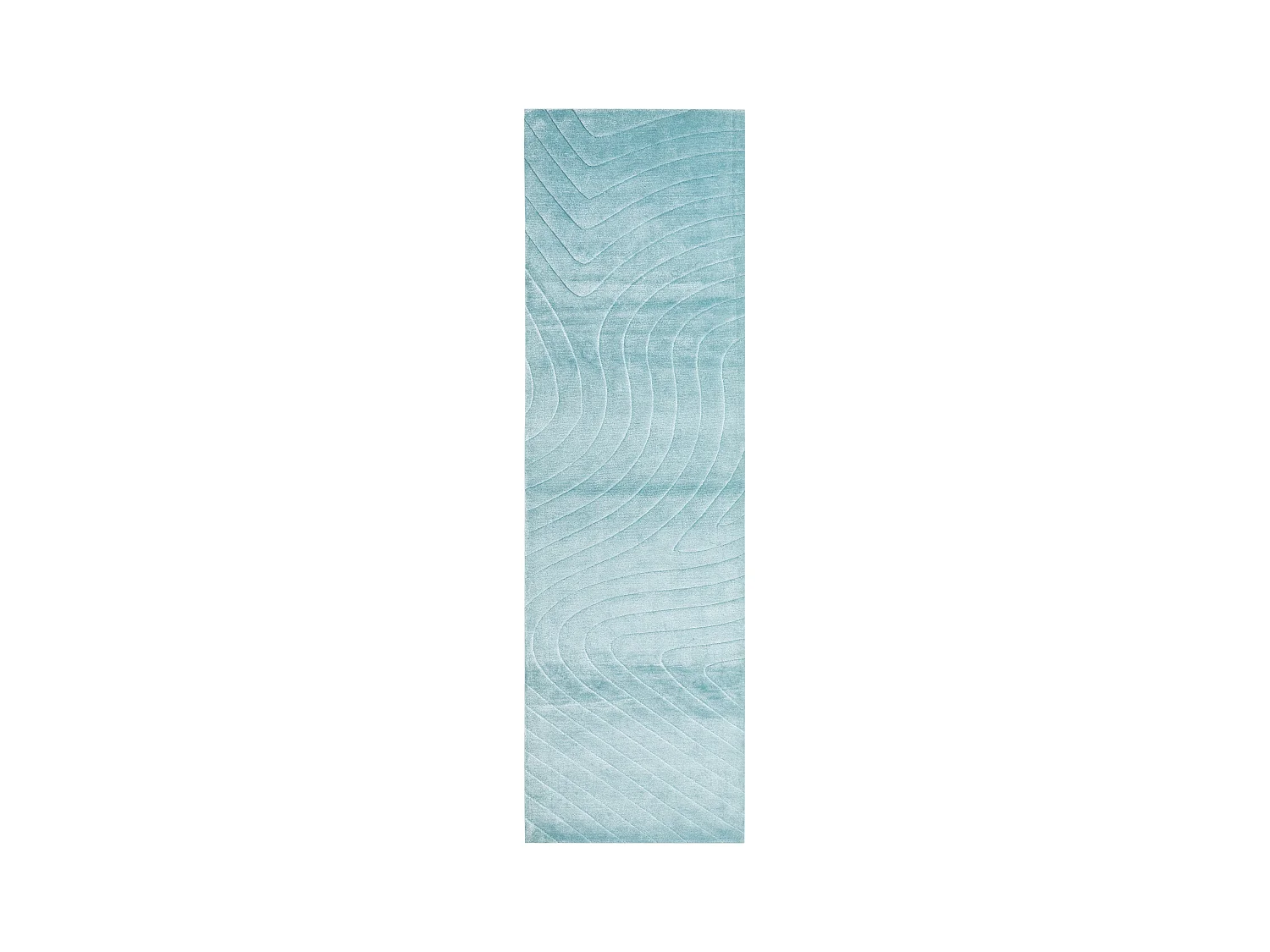 Tapis de couloir en laine 81x302 bleu Darya