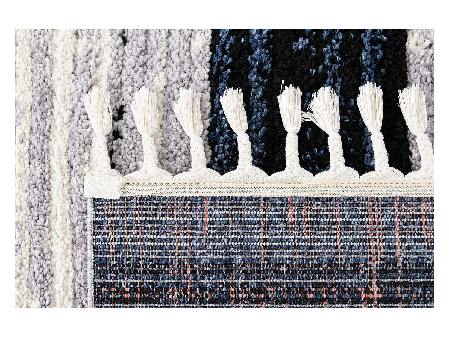 Hoogpolig tapijt 305x80 Blauw Frauenfeldnea