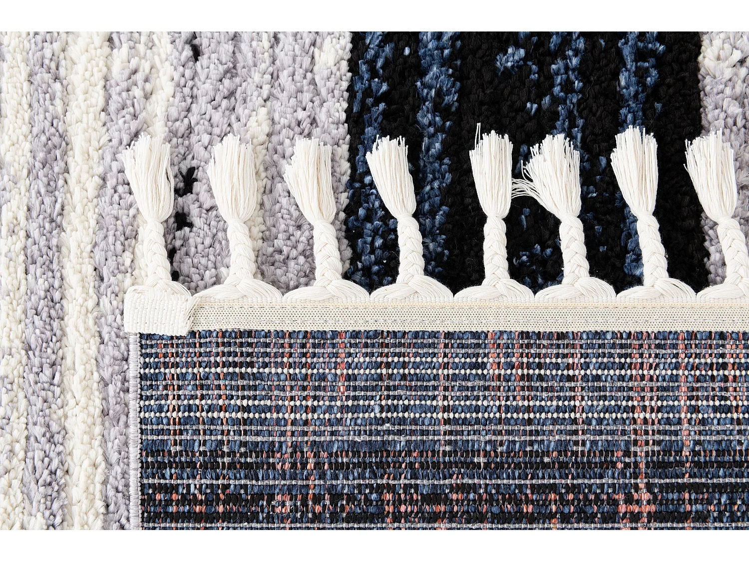 Tapis shaggy 80x305 Bleu Frauenfeldnea