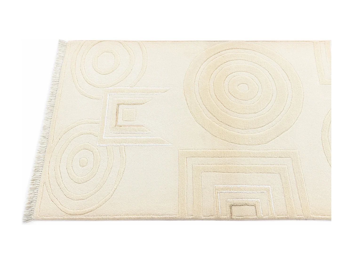 Läufer-Wollteppich 79x292 Beige Darya