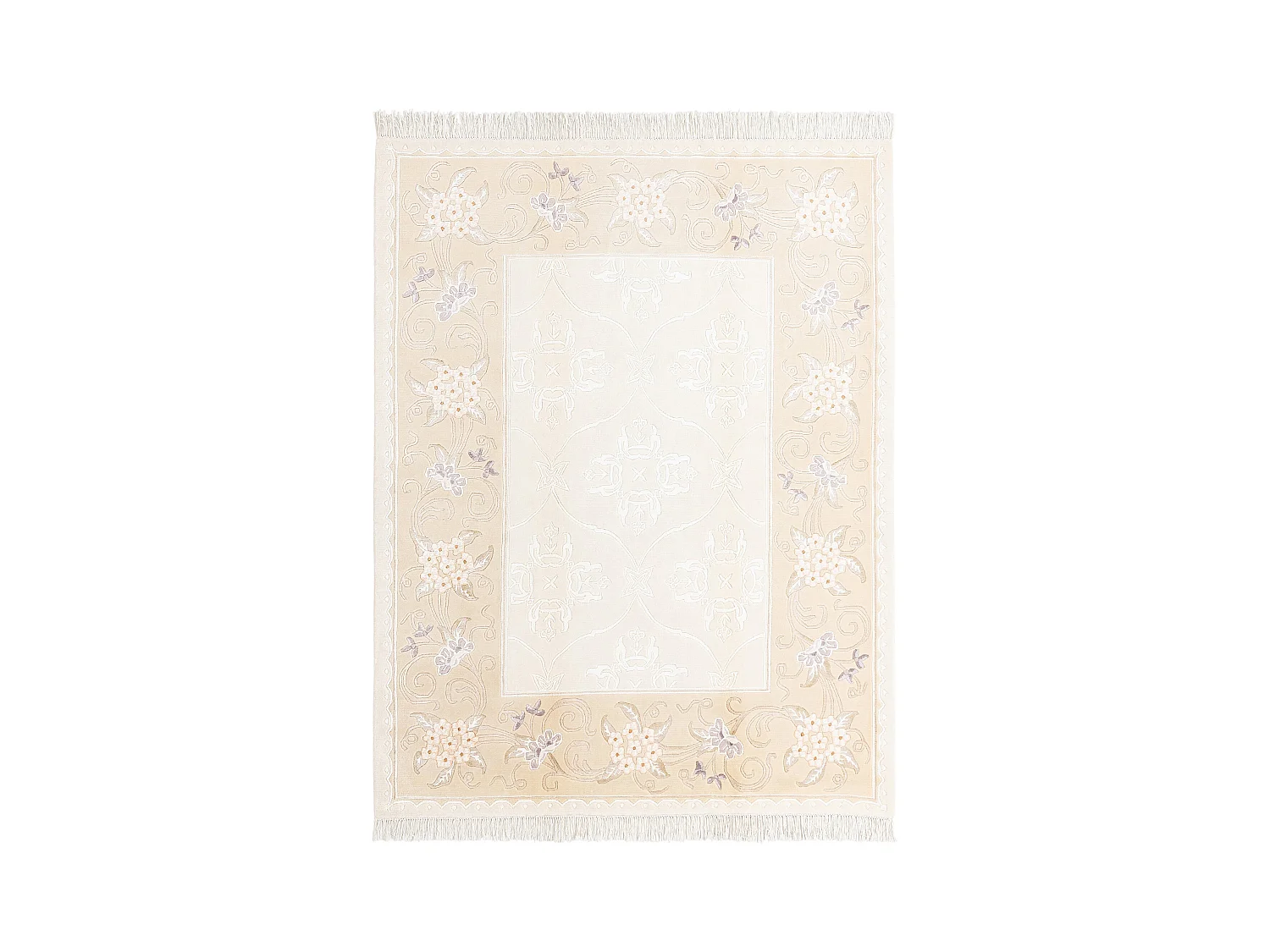 Tapis de laine 183x241 beige Darya