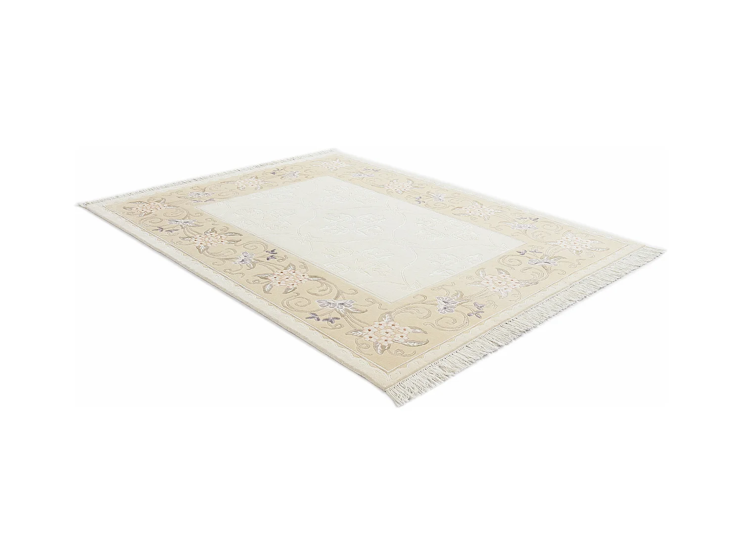 Tapis de laine 183x241 beige Darya