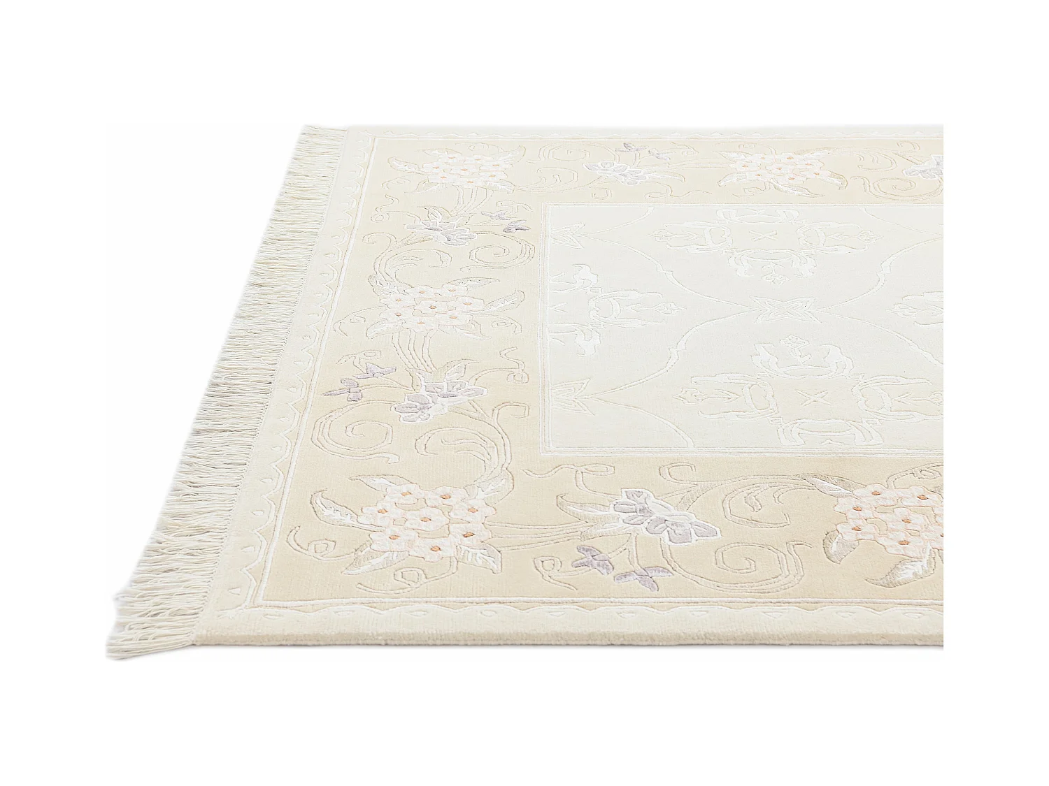 Tapis de laine 183x241 beige Darya