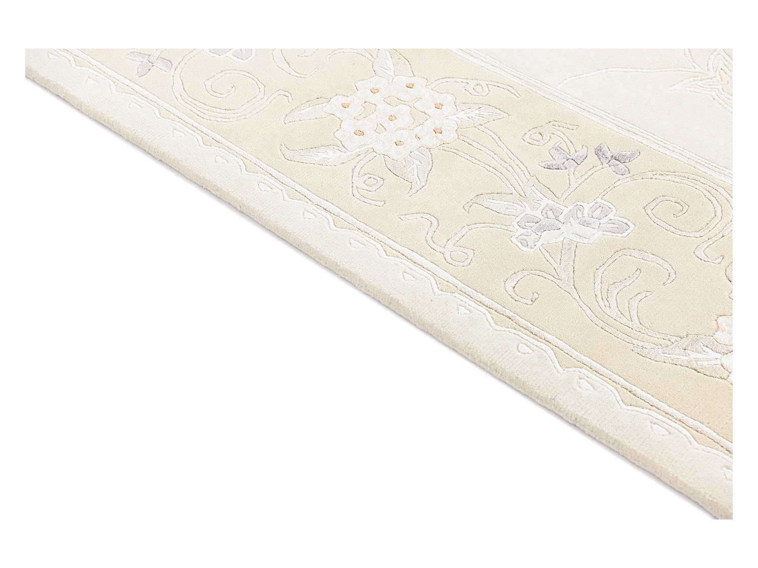 Tapis de laine 183x241 beige Darya
