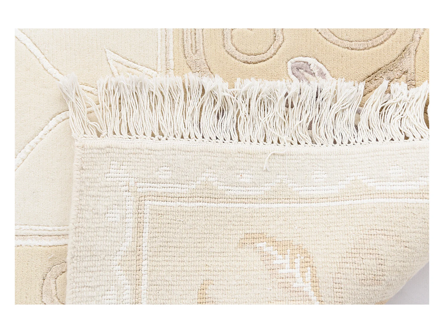 Tapis de laine 183x241 beige Darya