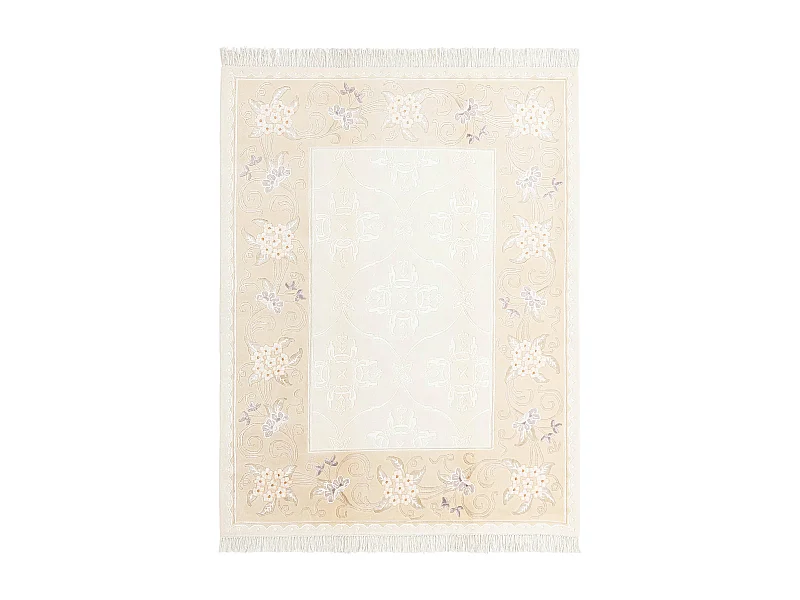 Tapis de laine 183x241 beige Darya