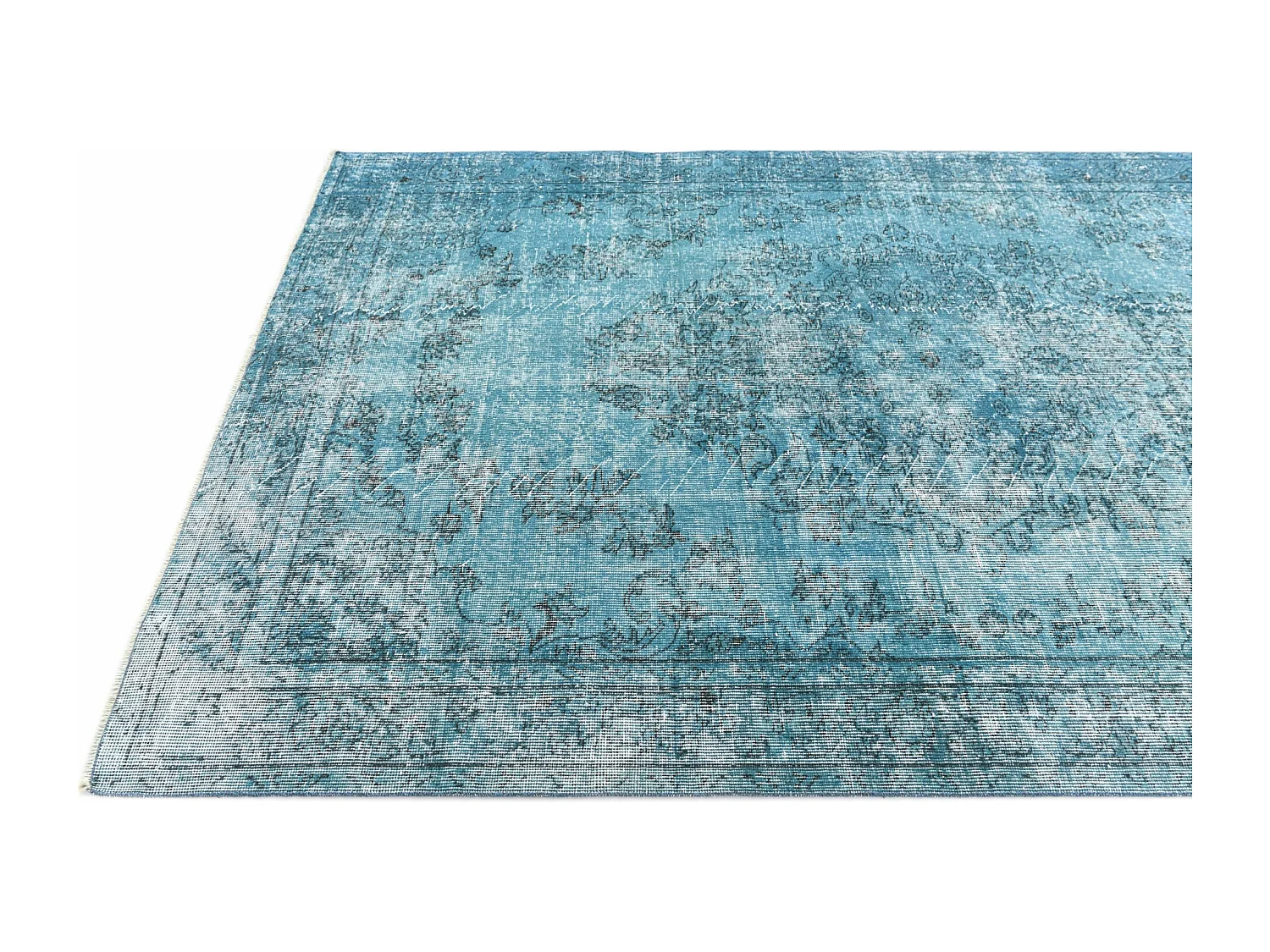 Tapis de laine 163x264 Bleu Ultra Vintage