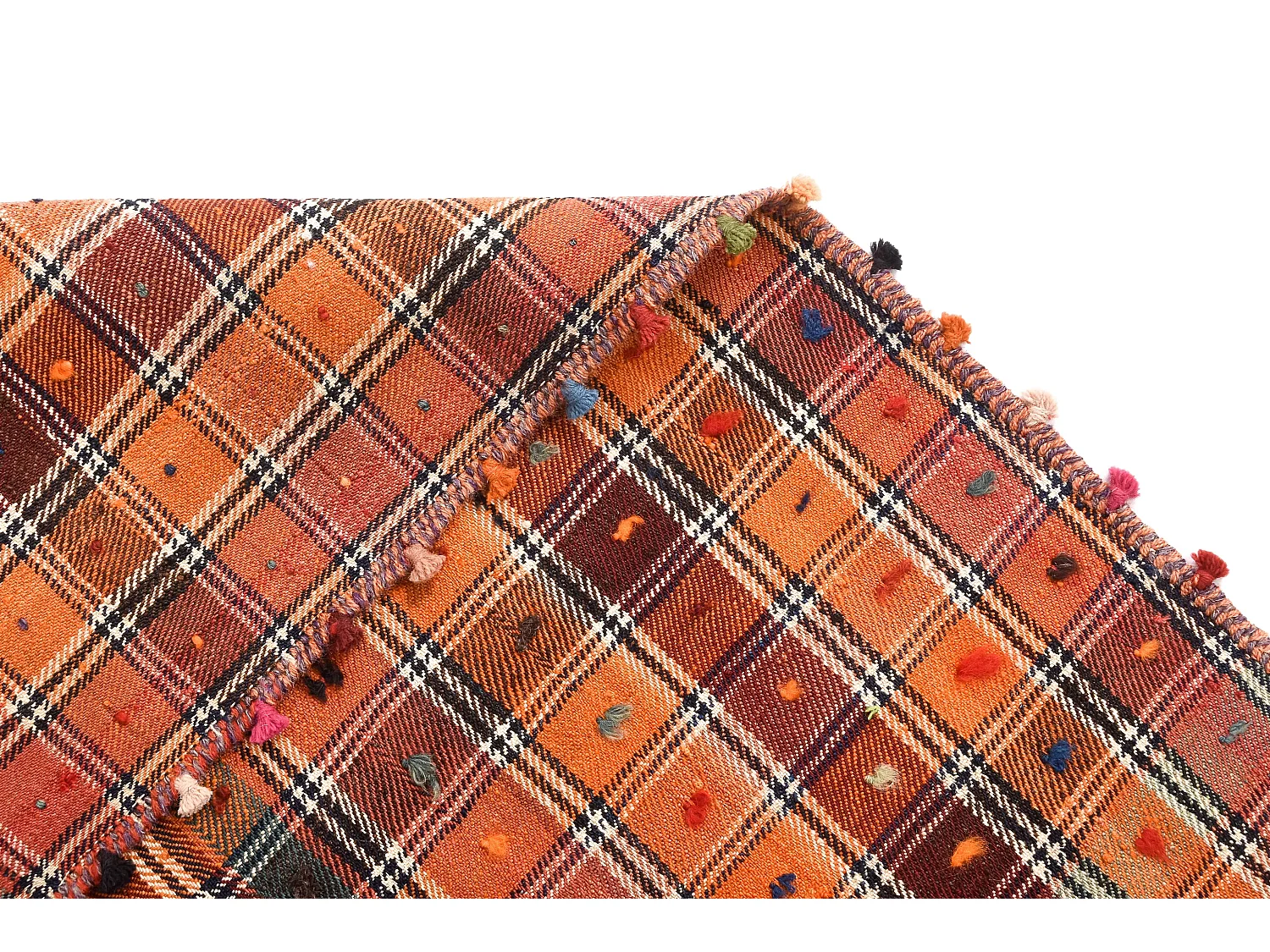 Tapis de laine 144x177 orange Jajim