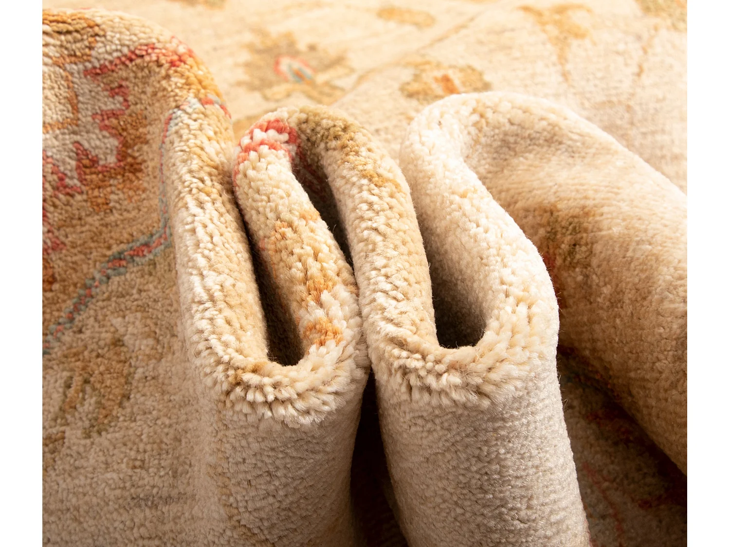 Tapis de laine 198x200 beige Kaizar