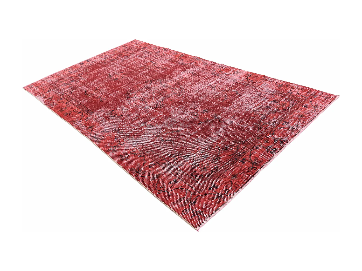 Tapis de laine 147x259 rouge Ultra Vintage