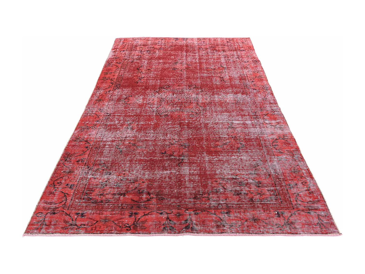 Tapis de laine 147x259 rouge Ultra Vintage