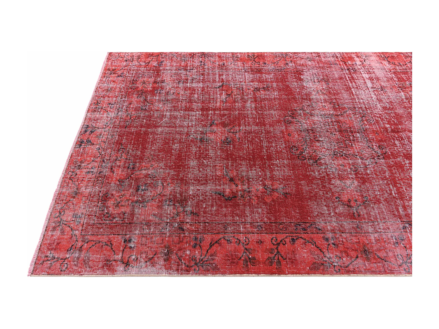 Tapis de laine 147x259 rouge Ultra Vintage