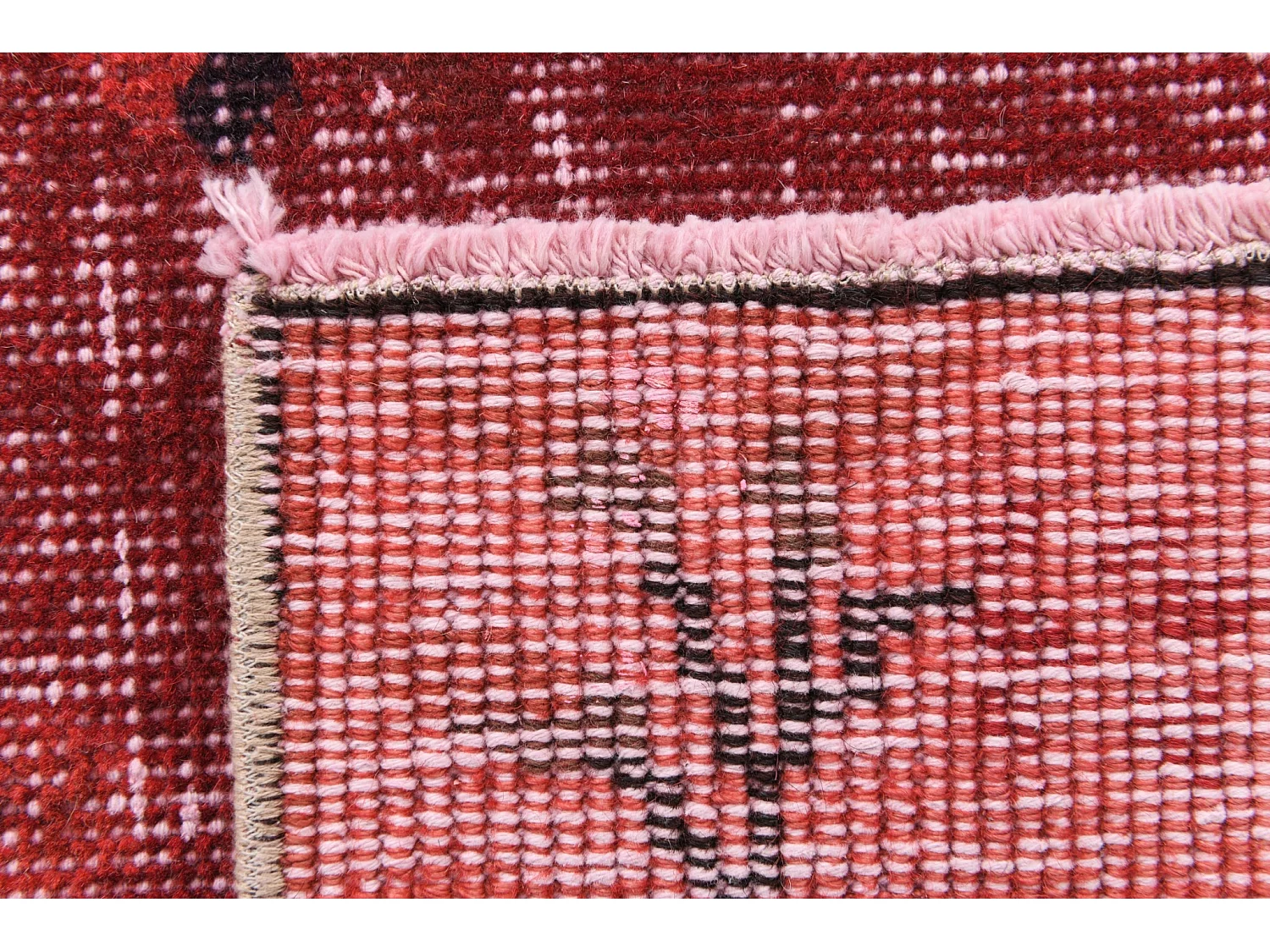 Tapis de laine 147x259 rouge Ultra Vintage