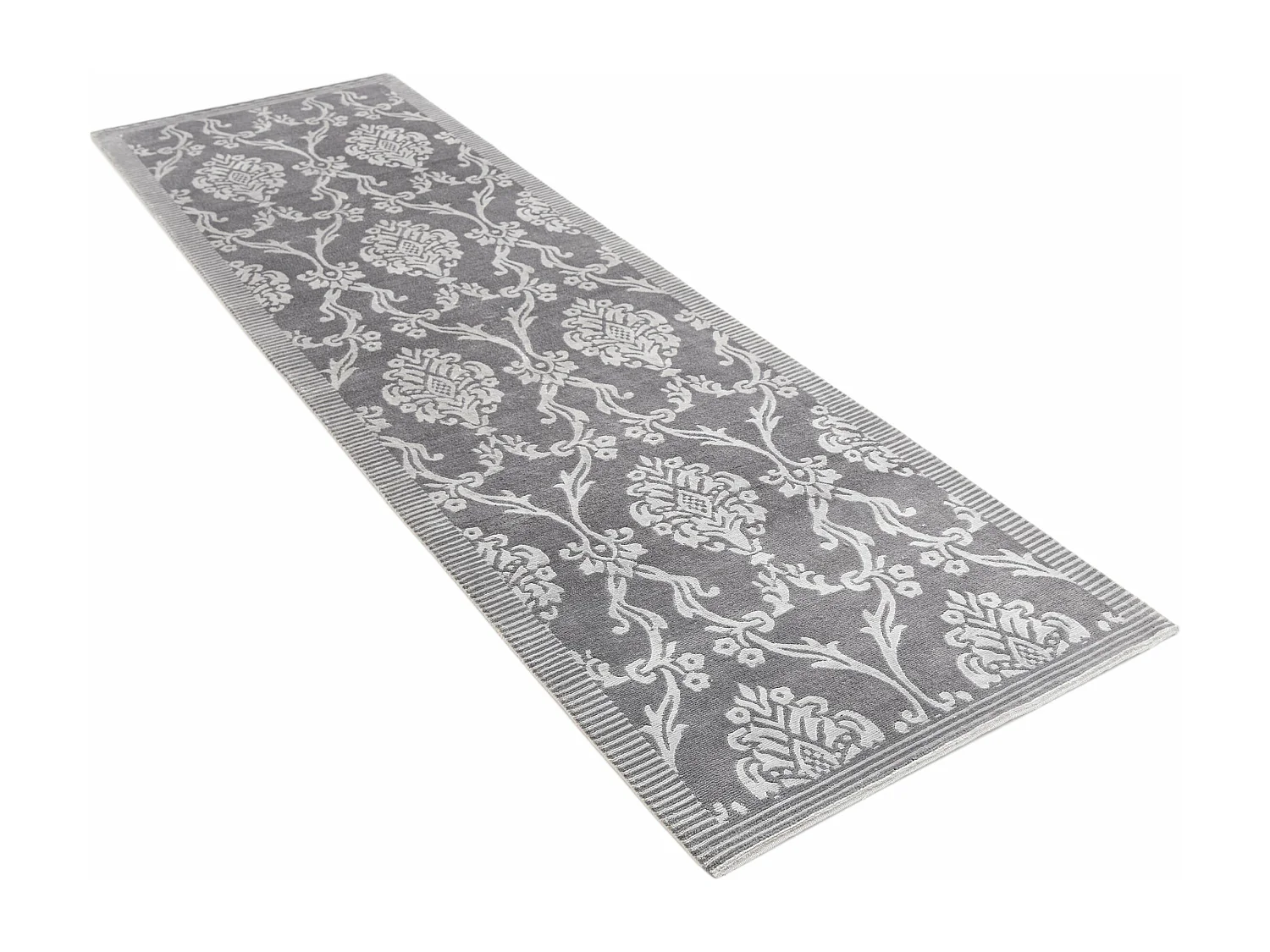 Tapis de couloir en laine 89x300 gris Darya
