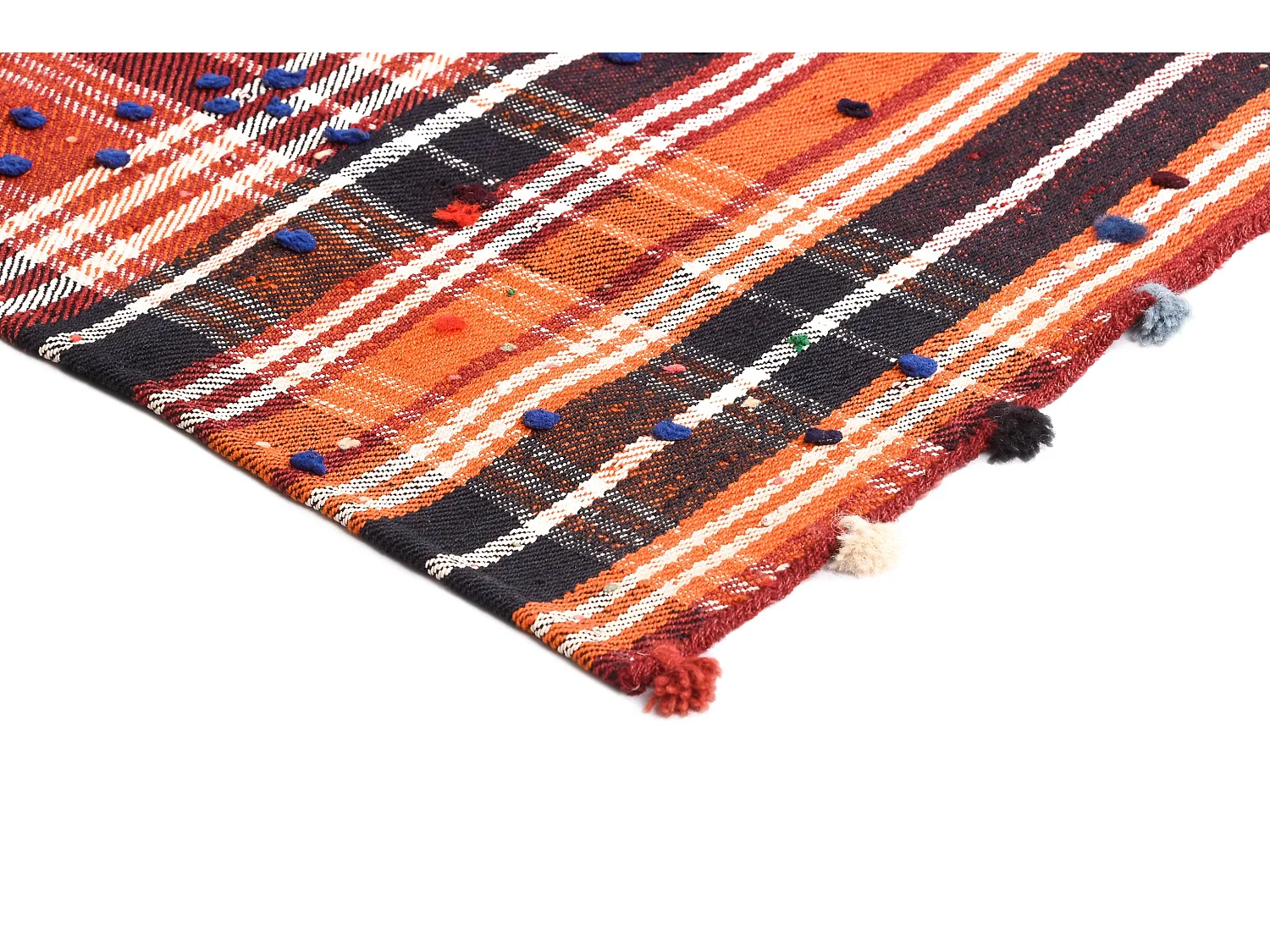 Tapis de laine 147x269 rouge Jajim