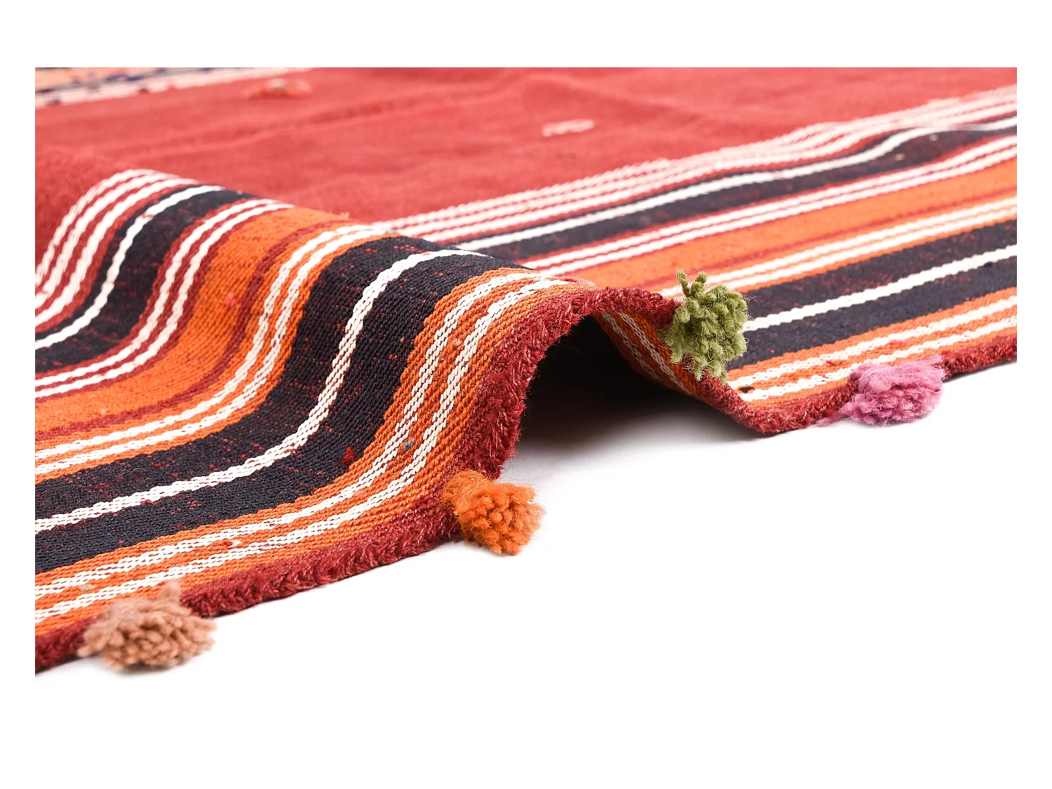 Tapis de laine 147x269 rouge Jajim