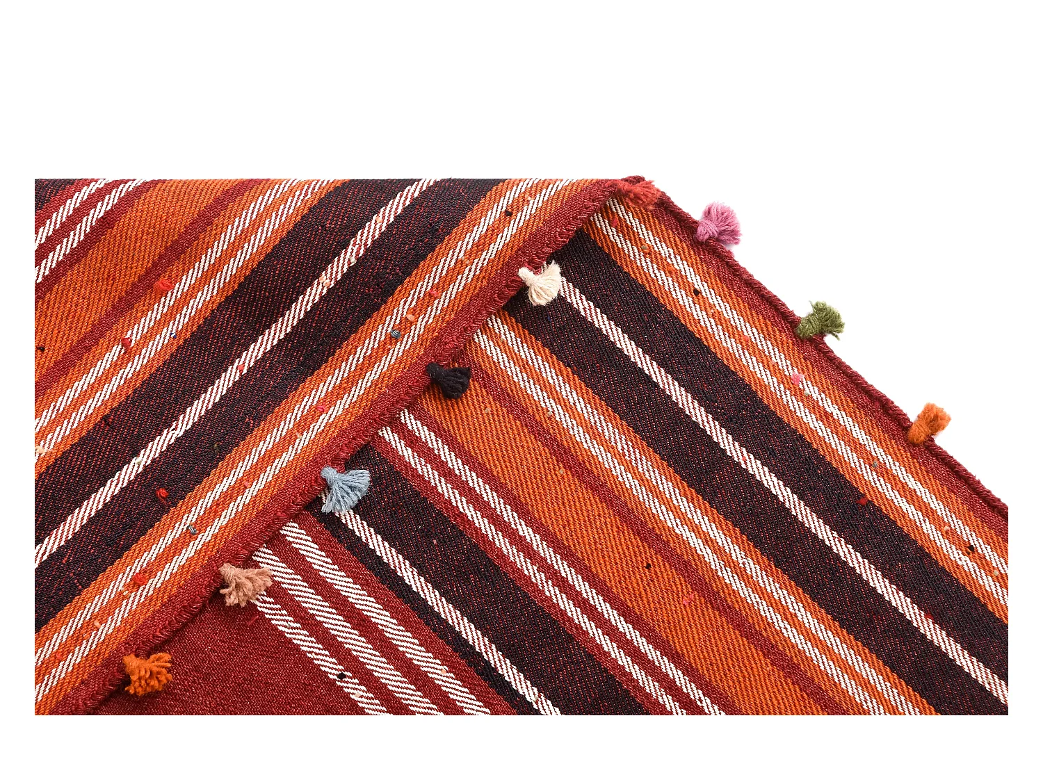 Tapis de laine 147x269 rouge Jajim