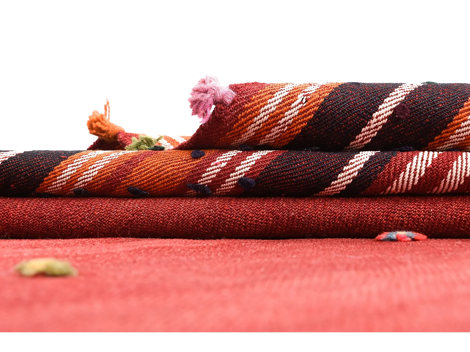 Tapis de laine 147x269 rouge Jajim