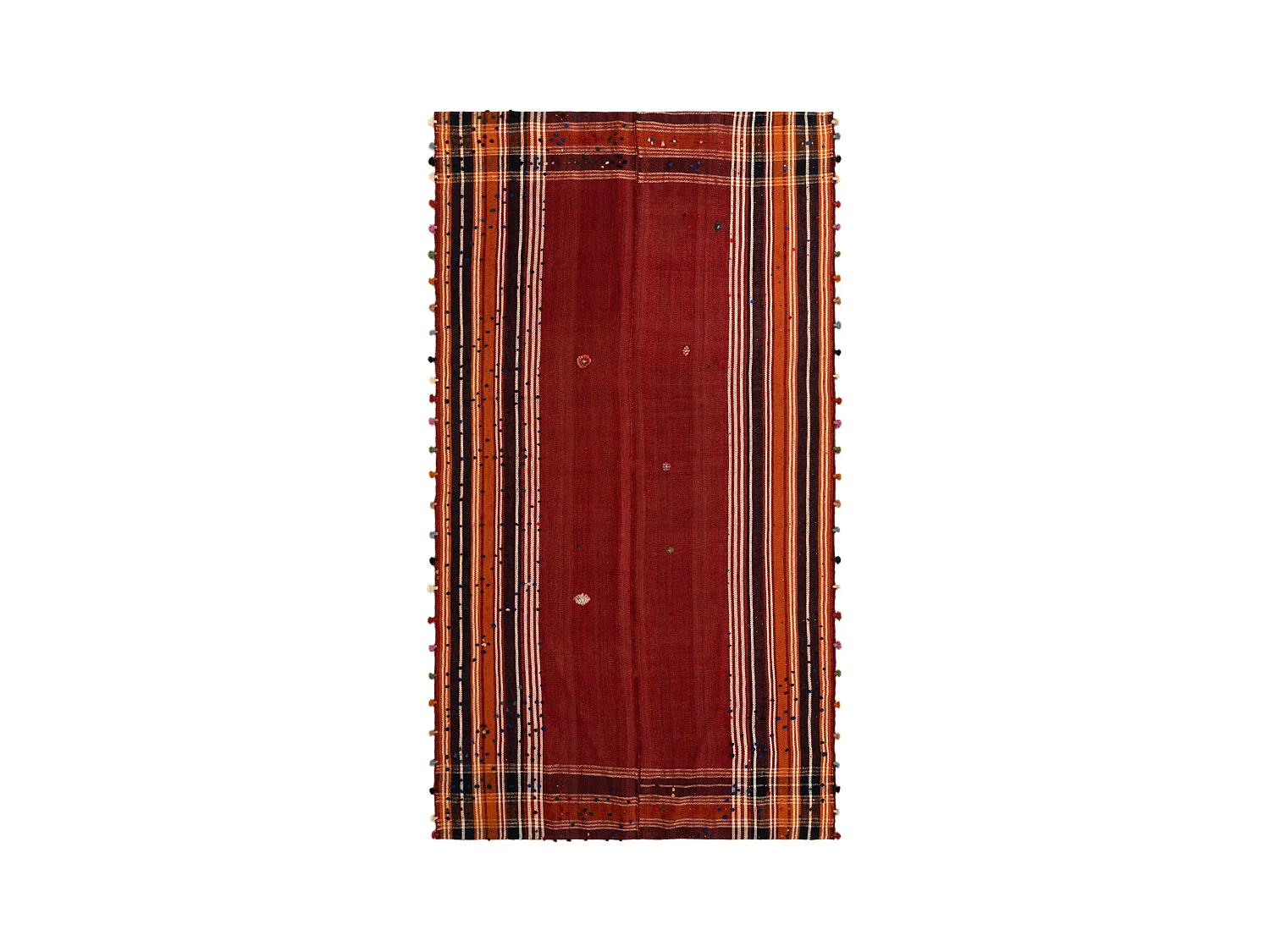 Tapis de laine 147x269 rouge Jajim