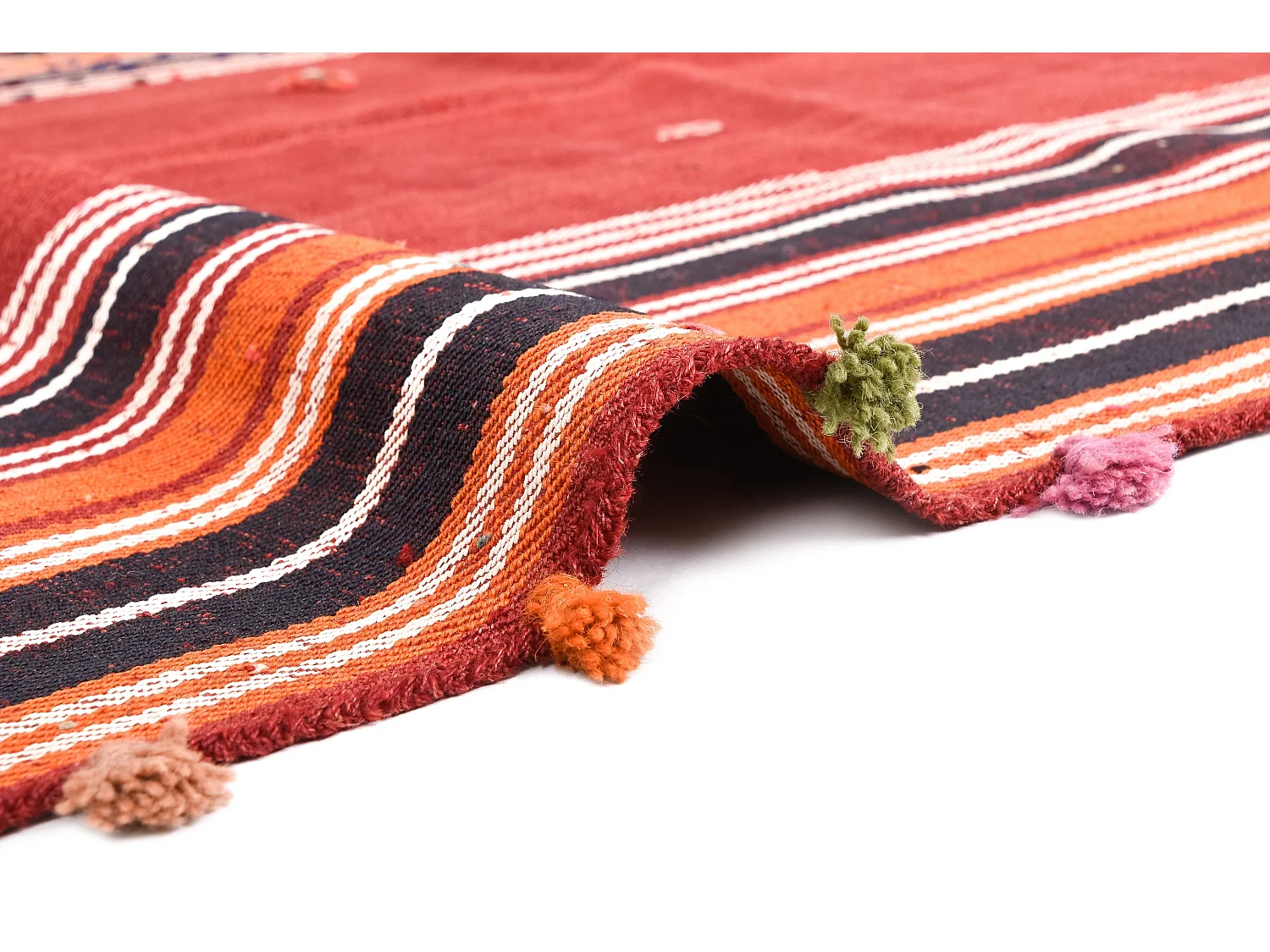 Tapis de laine 147x269 rouge Jajim