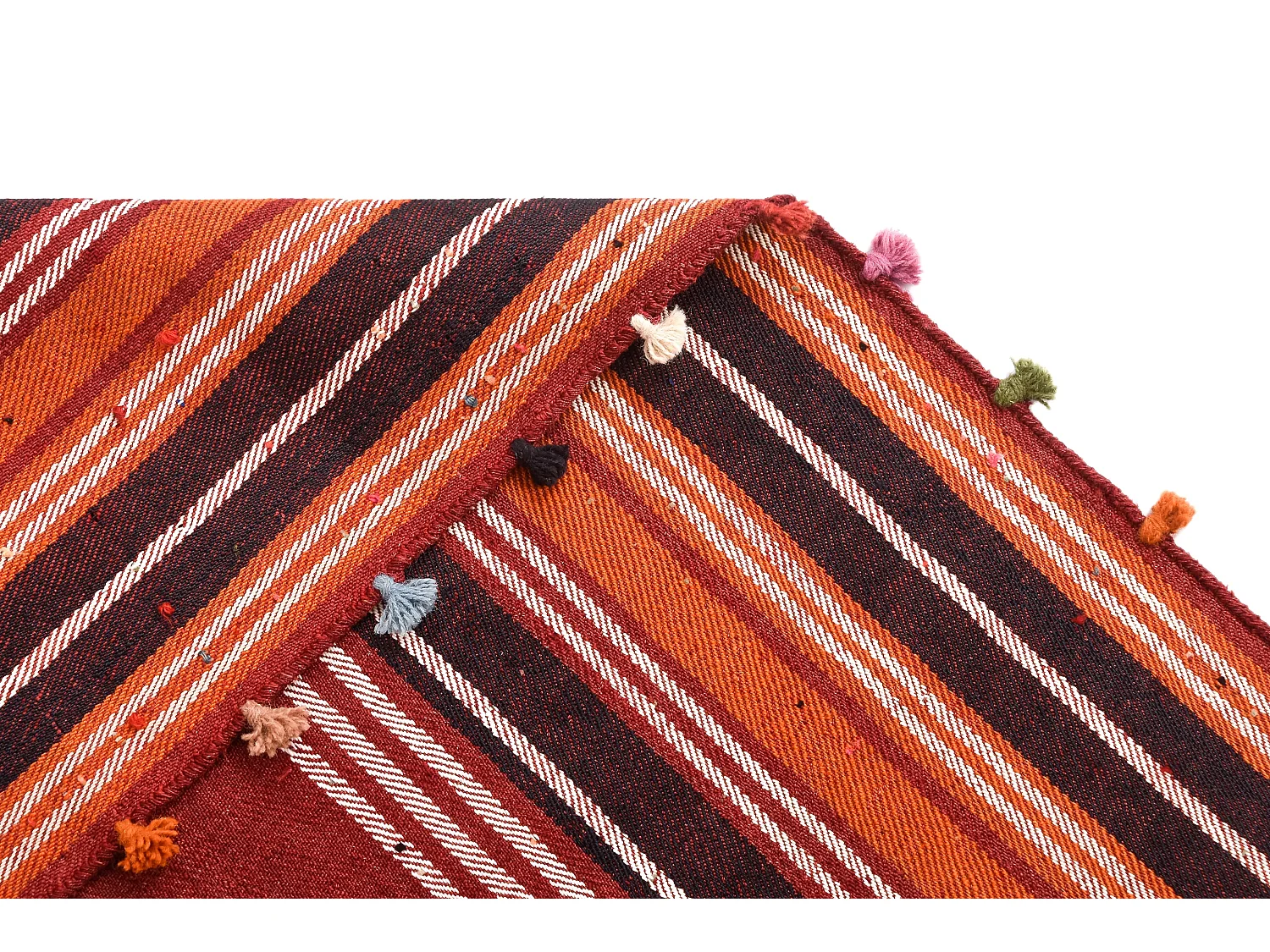 Tapis de laine 147x269 rouge Jajim