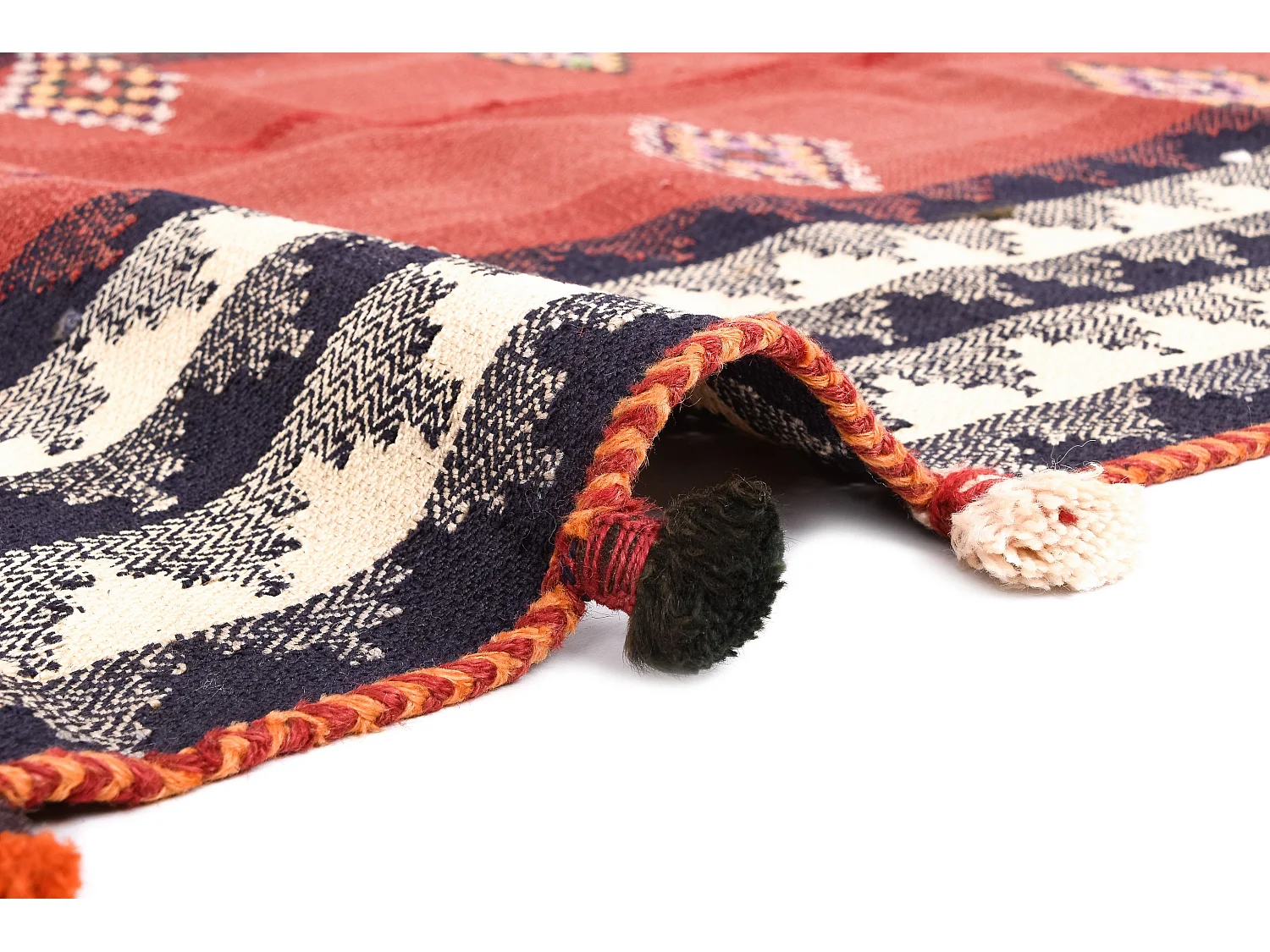 Wollteppich 134x360 Rot Jajim