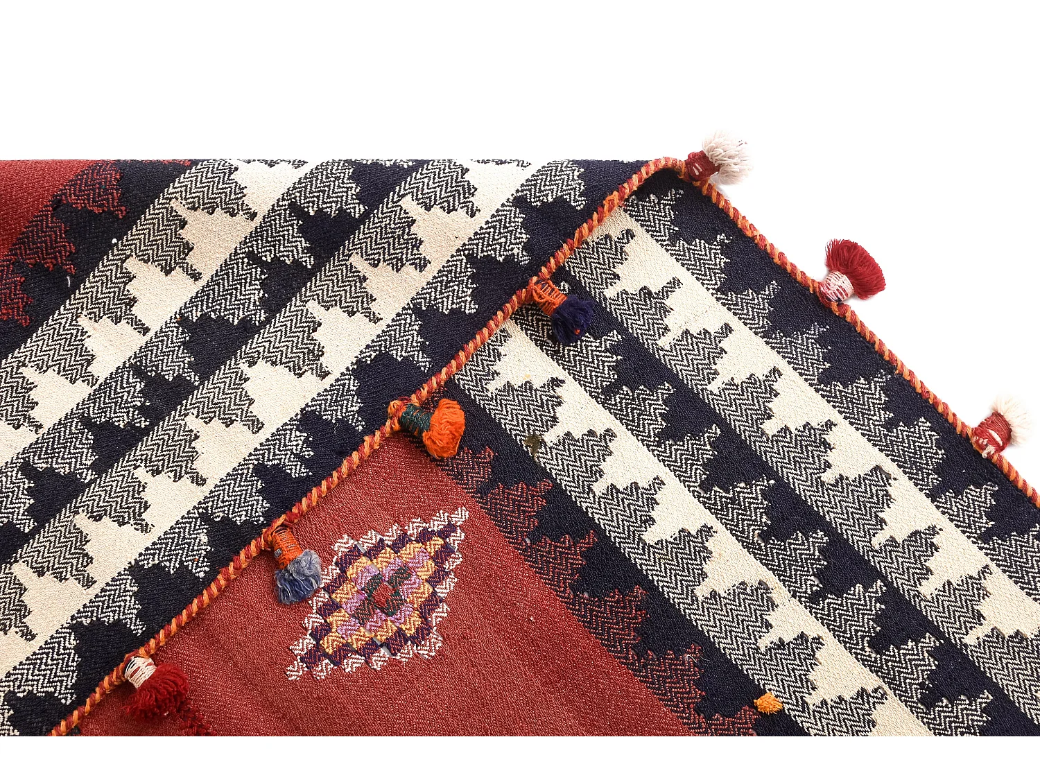 Wollteppich 134x360 Rot Jajim