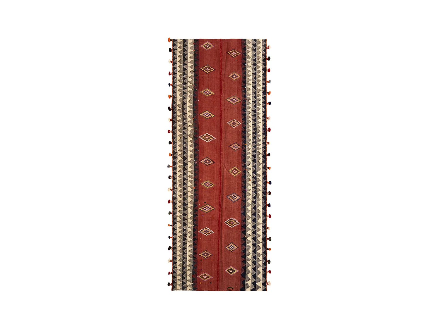 Tappeto in lana 134x360 rosso Jajim