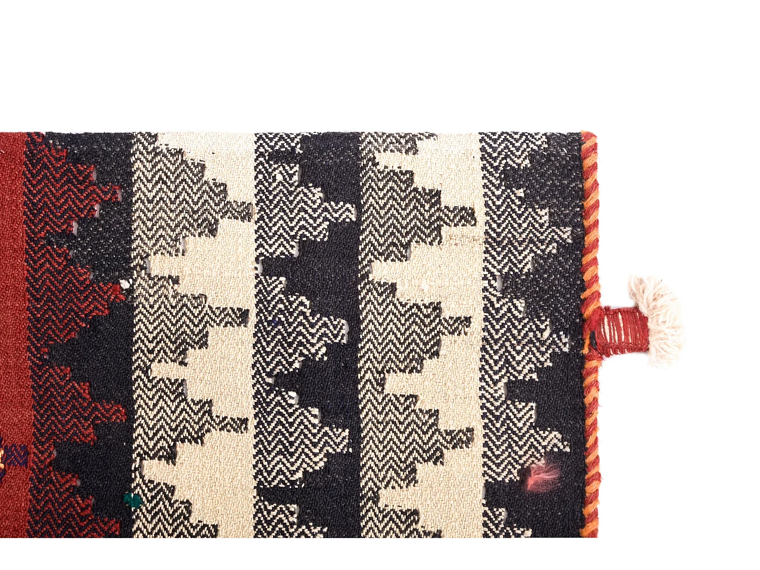 Tapis de laine 134x360 rouge Jajim