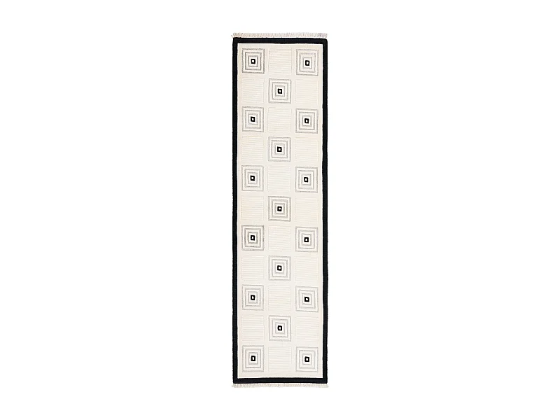 Läufer-Wollteppich 79x292 Beige Darya