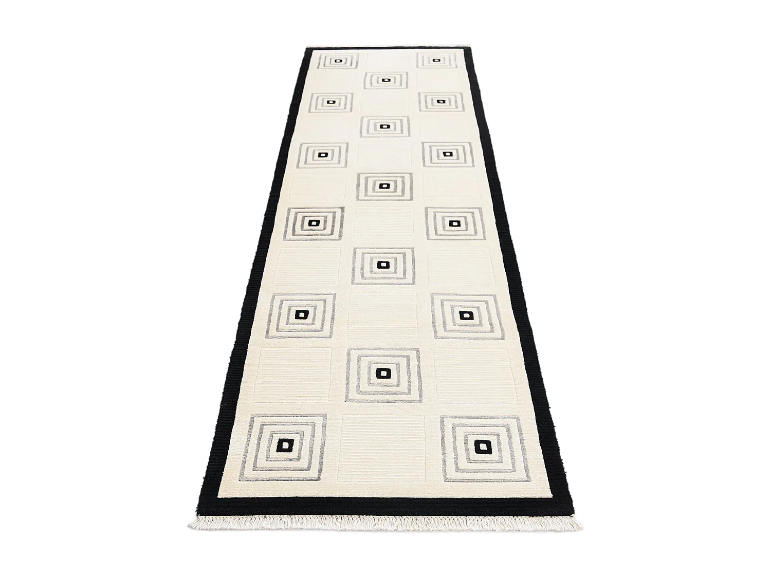 Läufer-Wollteppich 79x292 Beige Darya