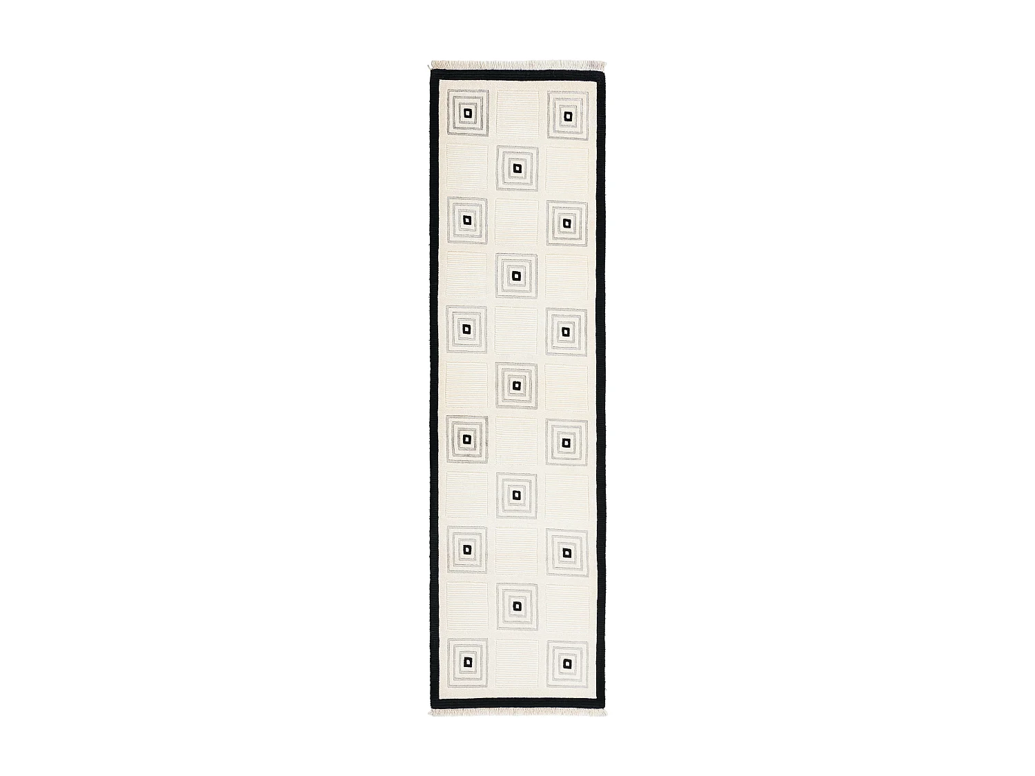 Läufer-Wollteppich 79x292 Beige Darya