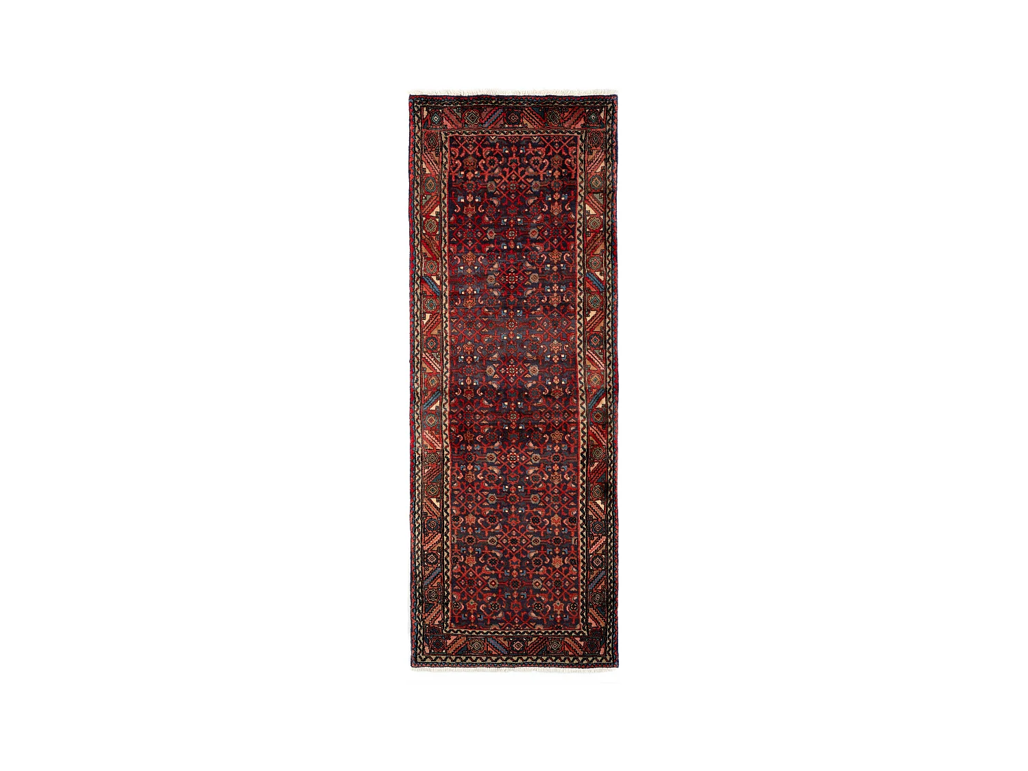 Tapis de couloir en laine 105x305 rouge Afshar