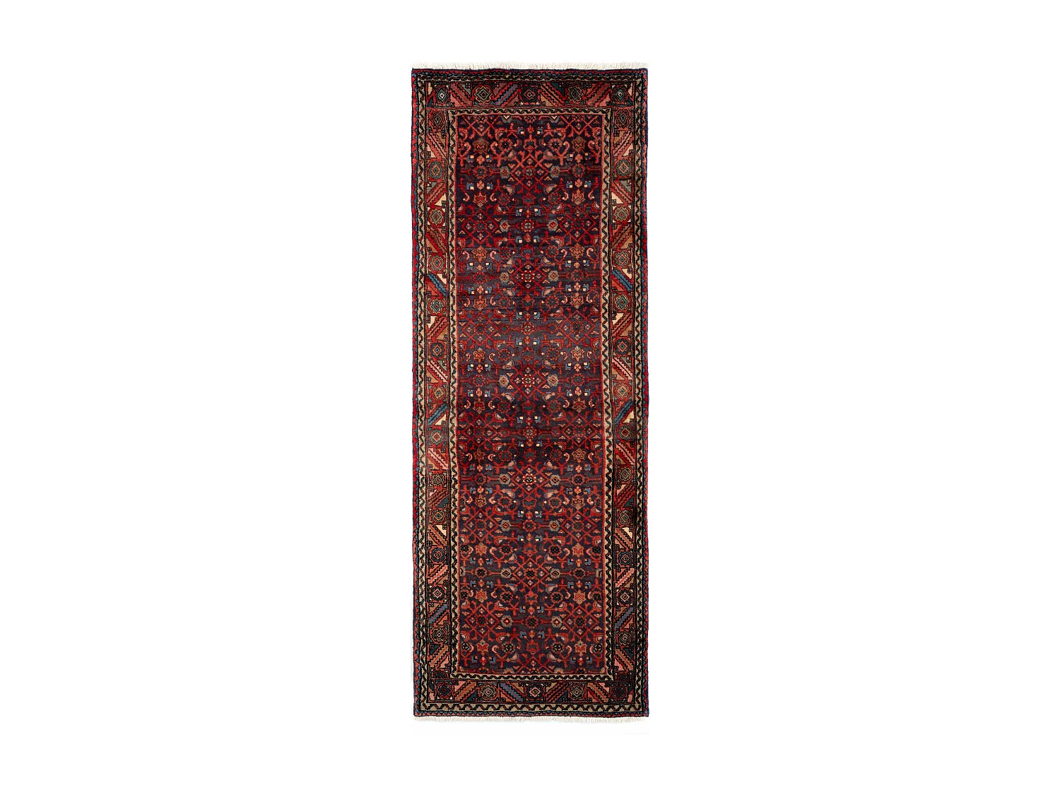 Tapis de couloir en laine 105x305 rouge Afshar