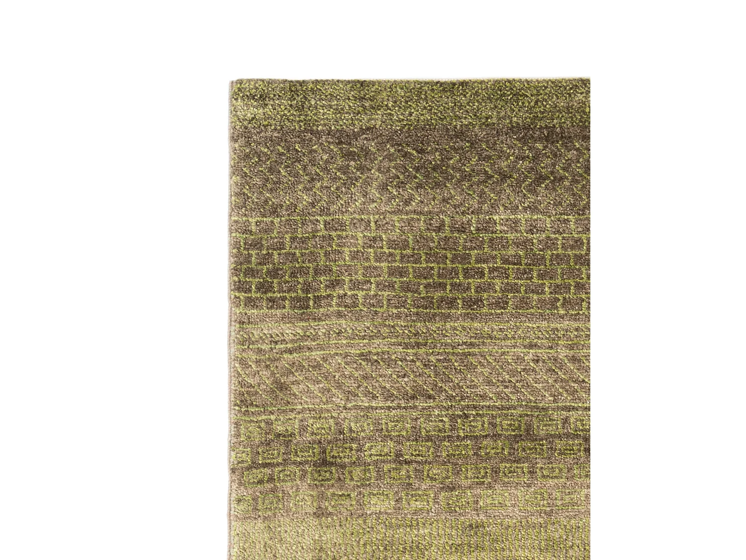 Wollteppich 94x151 Grün Juma