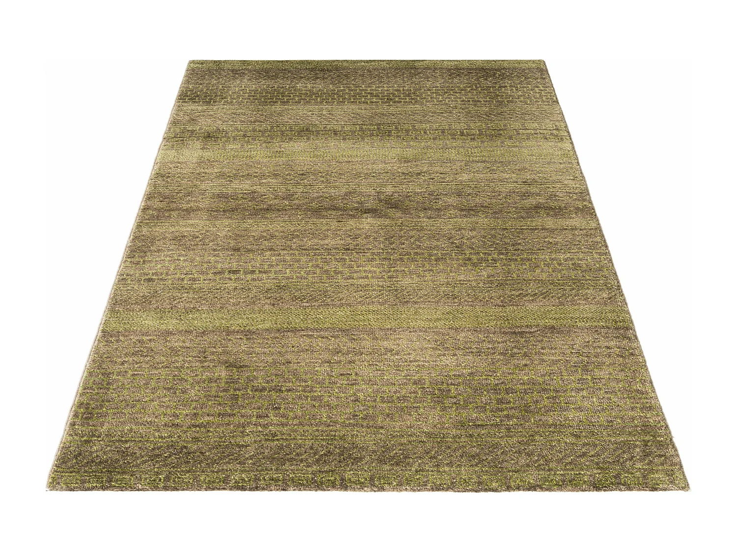 Wollteppich 94x151 Grün Juma