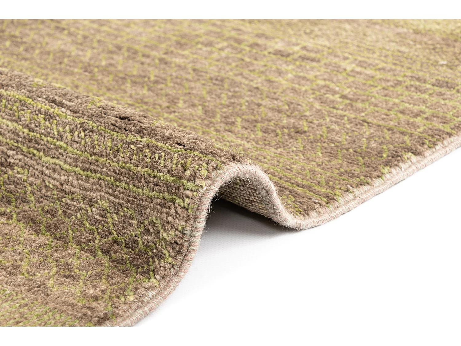 Wollteppich 94x151 Grün Juma